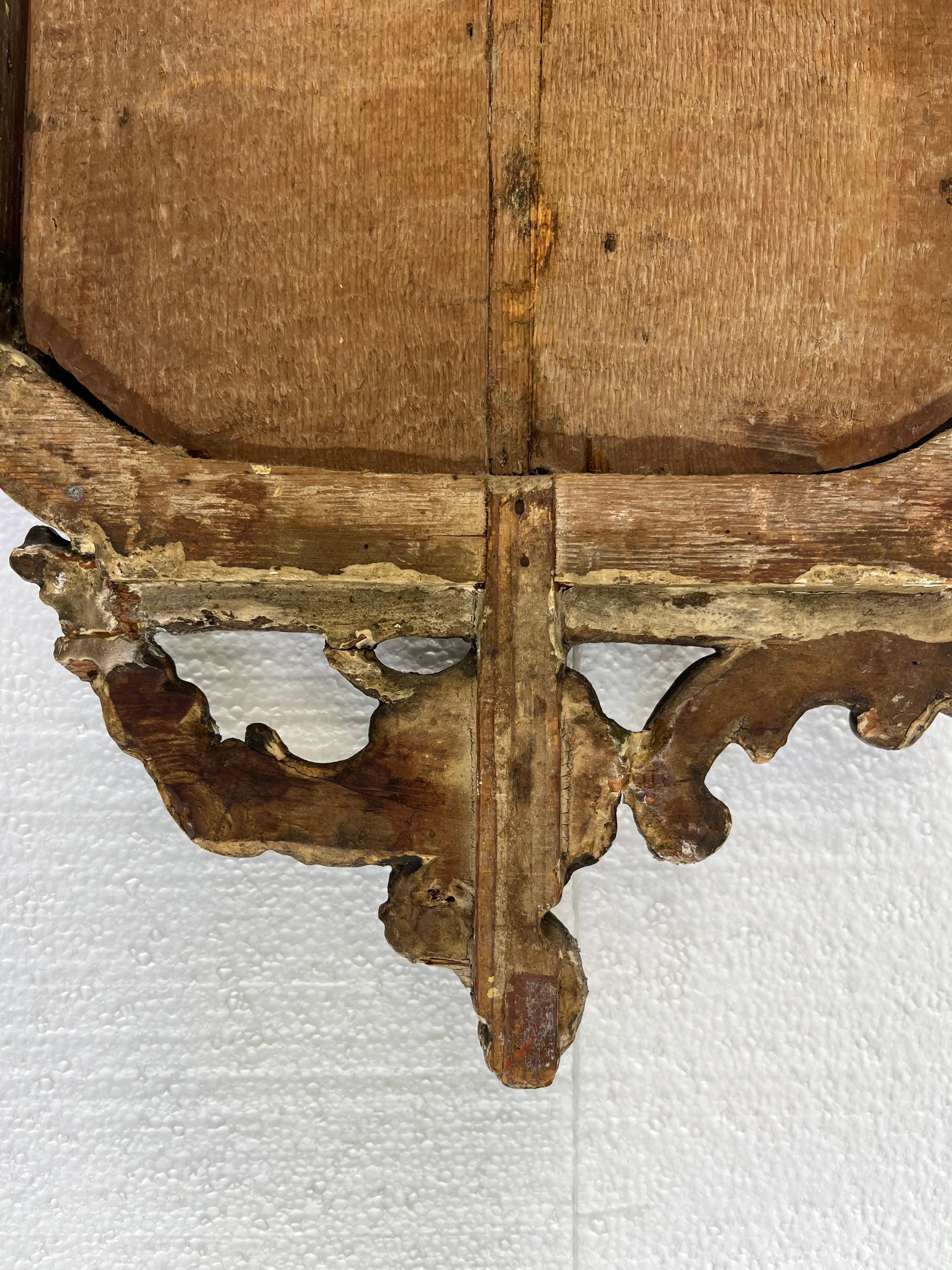 18th Century Period Rococo Venetian Carved and Silvered Mirror For Sale 5