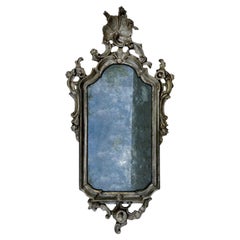 18th Century Period Rococo Venetian Carved and Silvered Mirror