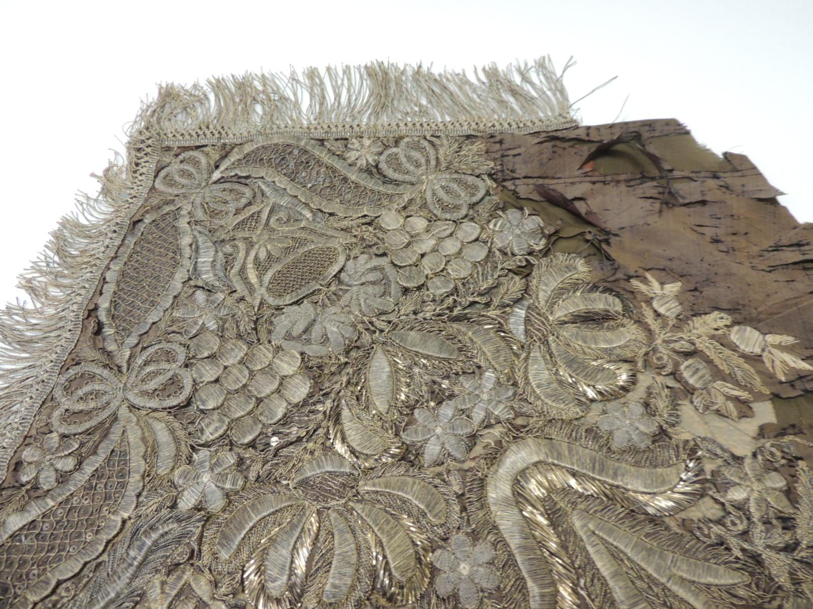 Armenian 18th Century Persian Ottoman Empire Heavy Gold Metallic Threads Textile