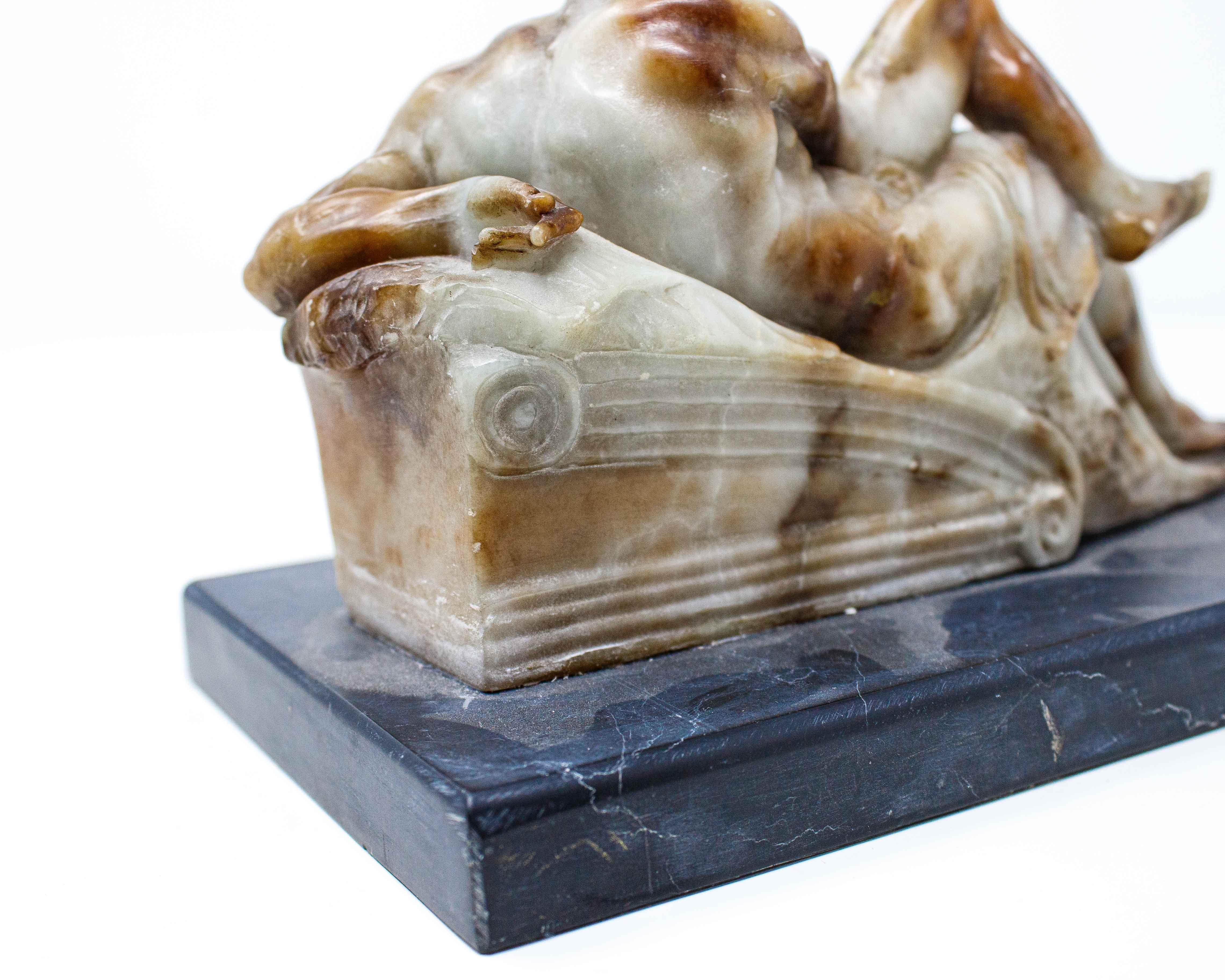 18th Century Personification of the Day Alabaster Sculpture For Sale 6