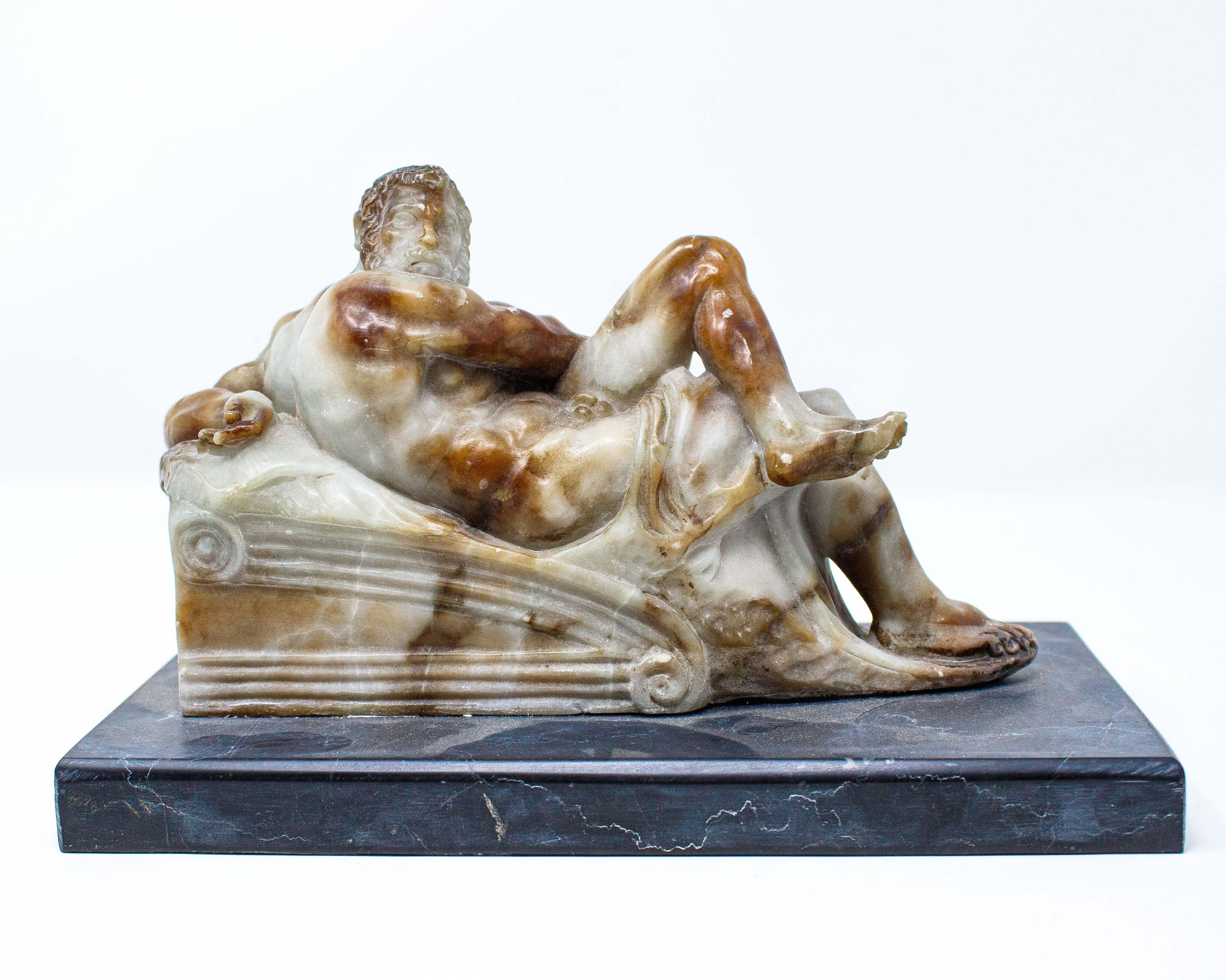 18th Century and Earlier 18th Century Personification of the Day Alabaster Sculpture For Sale