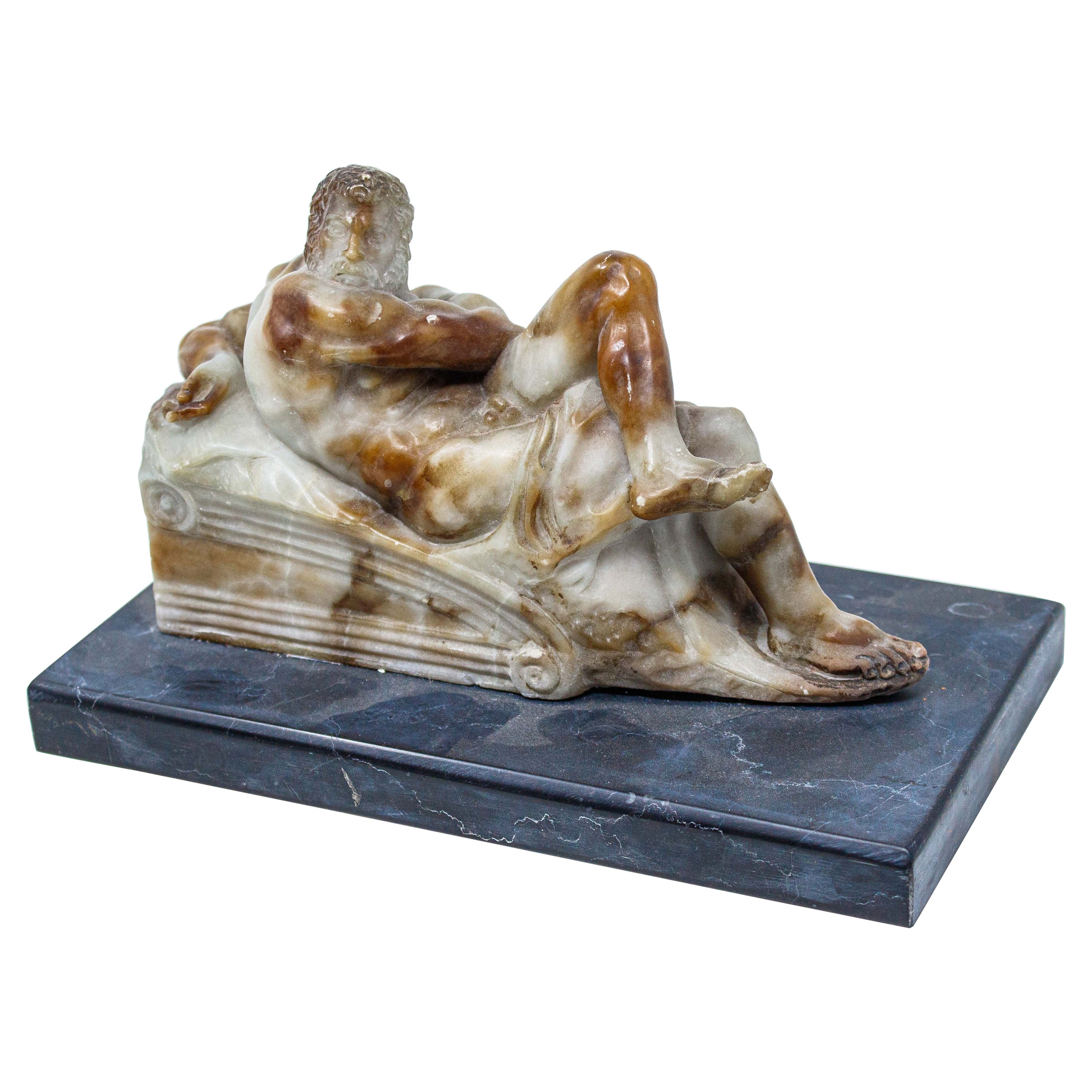 18th Century Personification of the Day Alabaster Sculpture