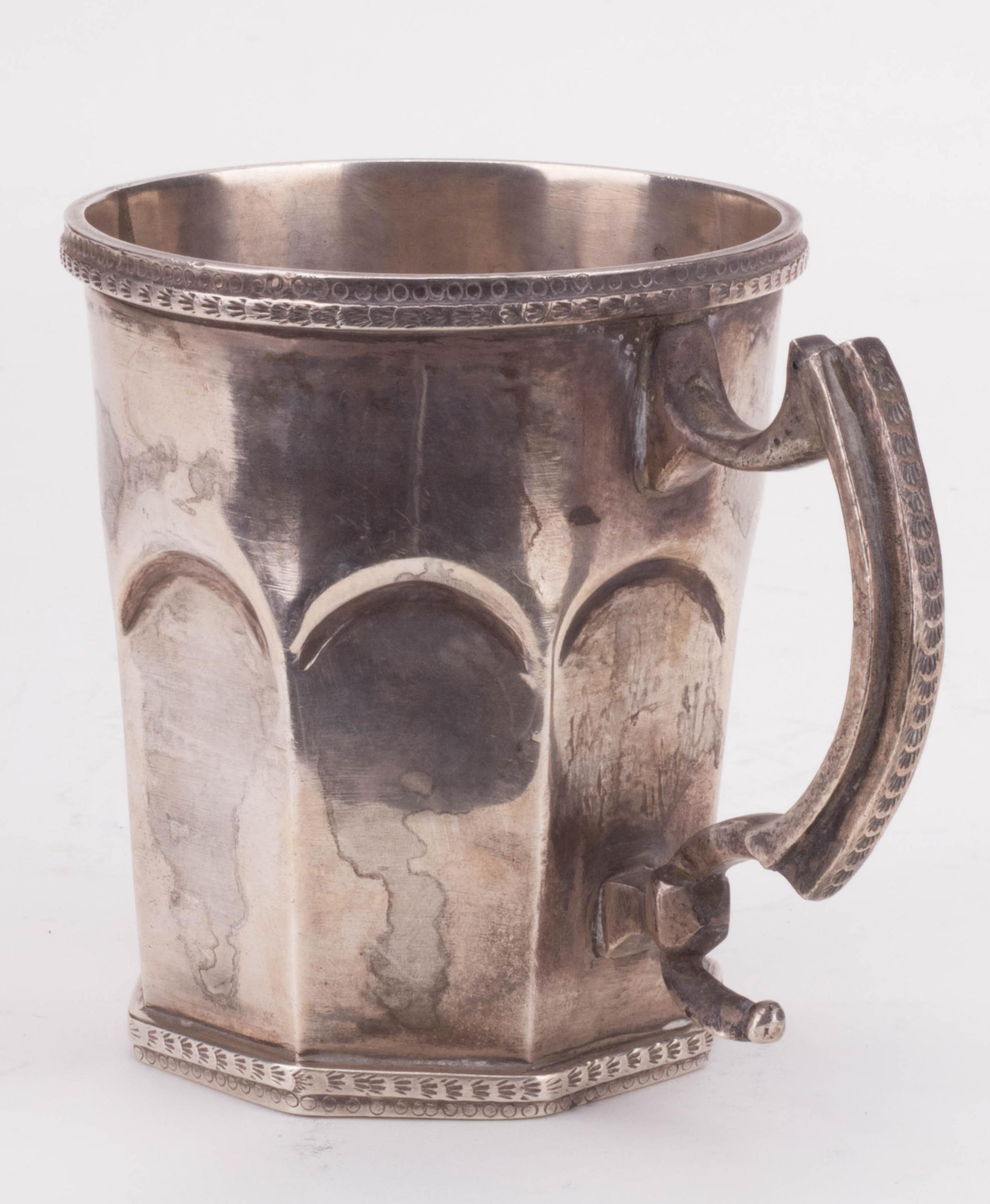 18th Century Peruvian Sterling Silver Jug with Pearl Decoration 3