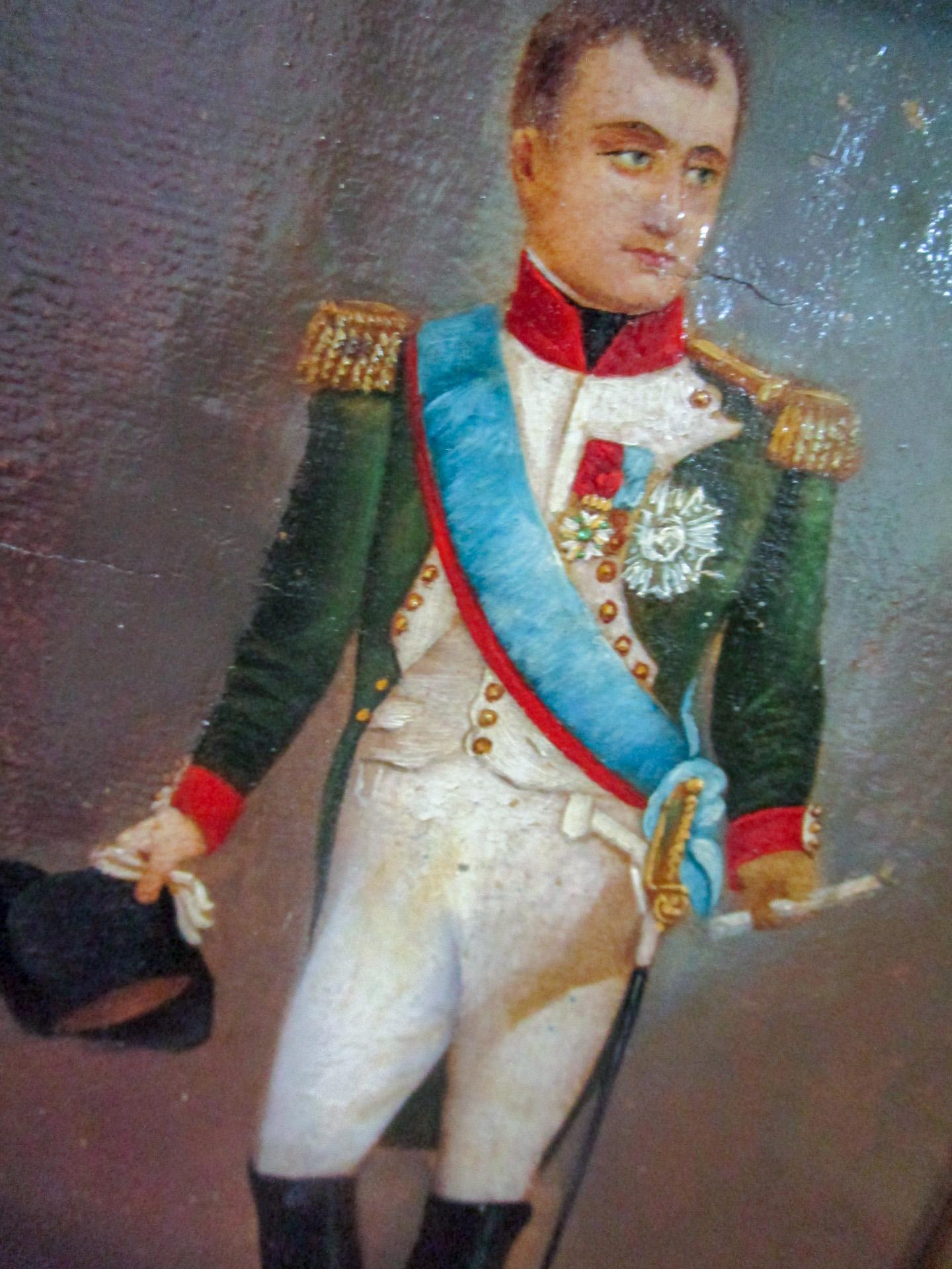 18th century Petite Oil Painting of Napoleon Bonaparte in Full Dress Uniform 1