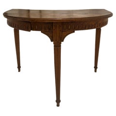 Petite Walnut Curved Desk, 18th Century