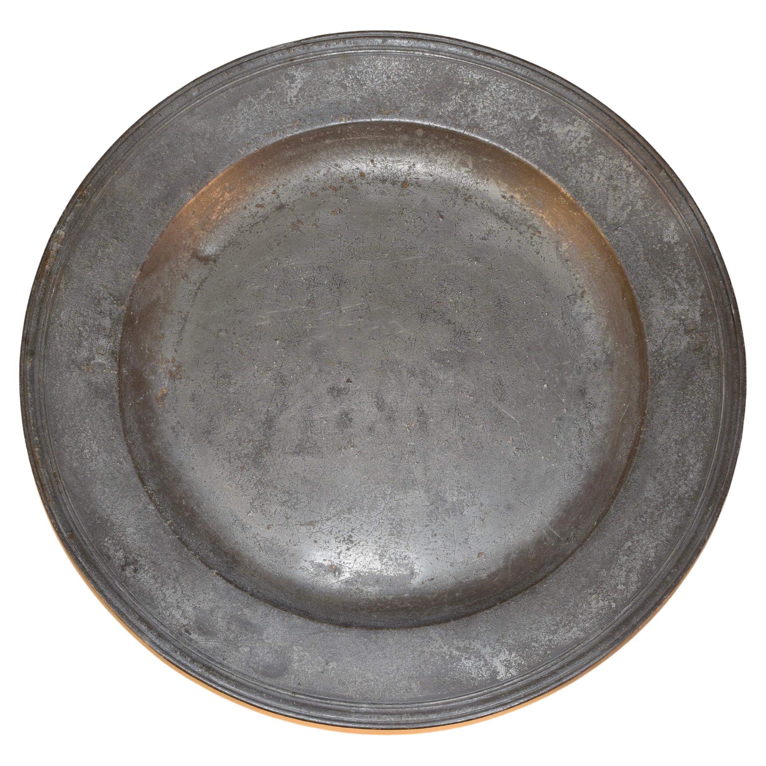 18th Century Pewter Charger