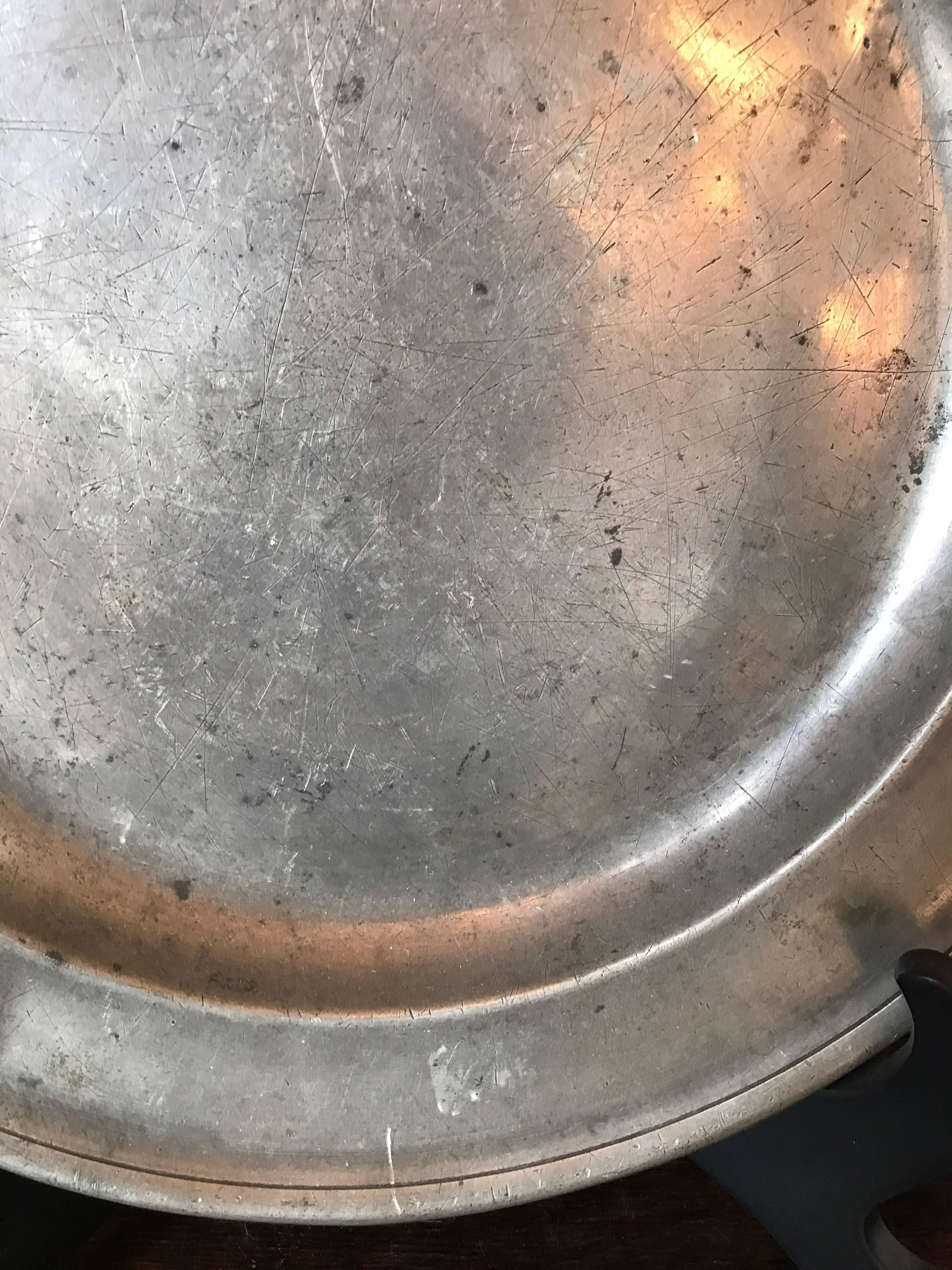 French 18th Century Pewter Plate For Sale