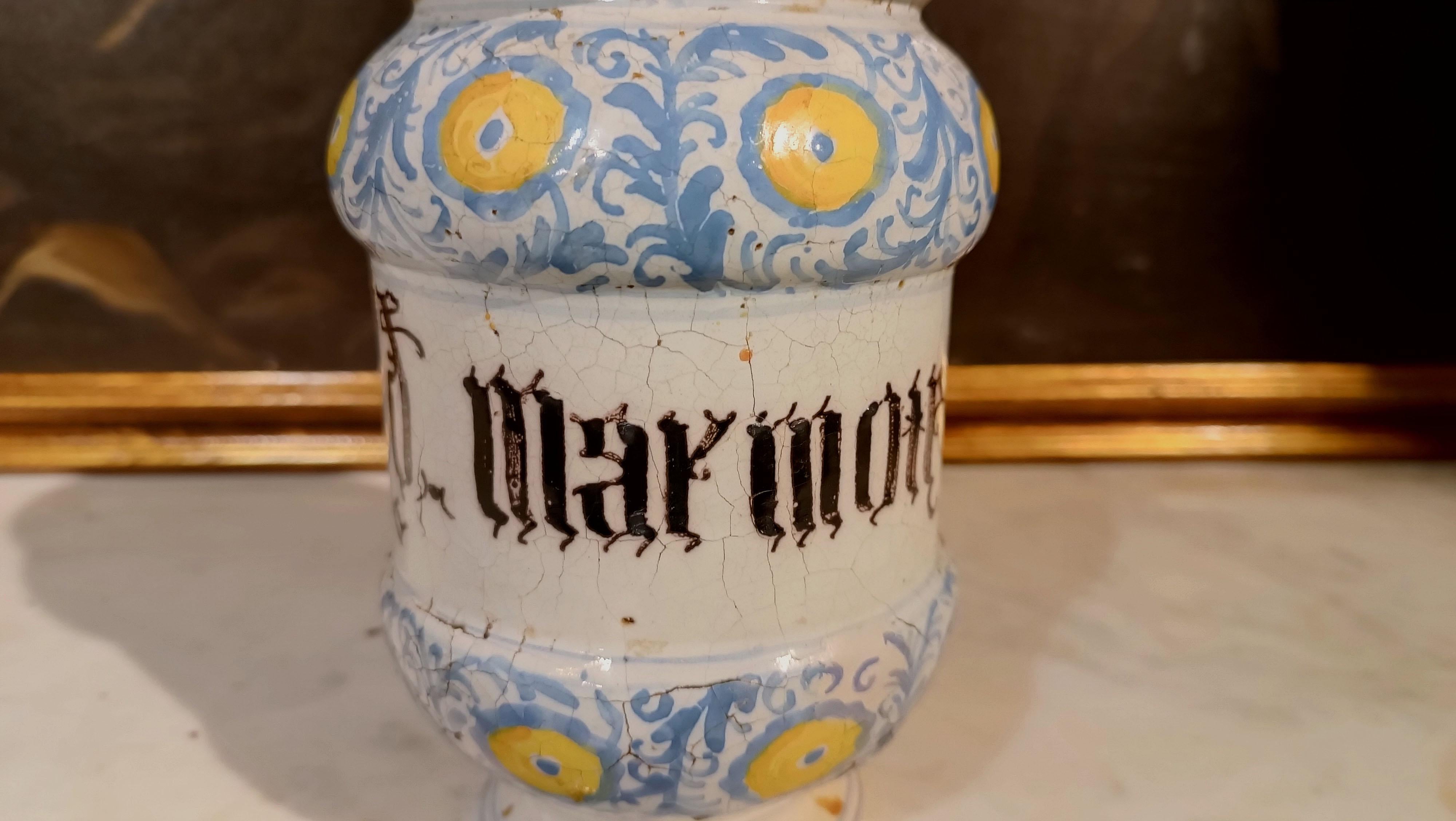 Maiolica 18th CENTURY PHARMACY ALBARELLO FAENZA For Sale