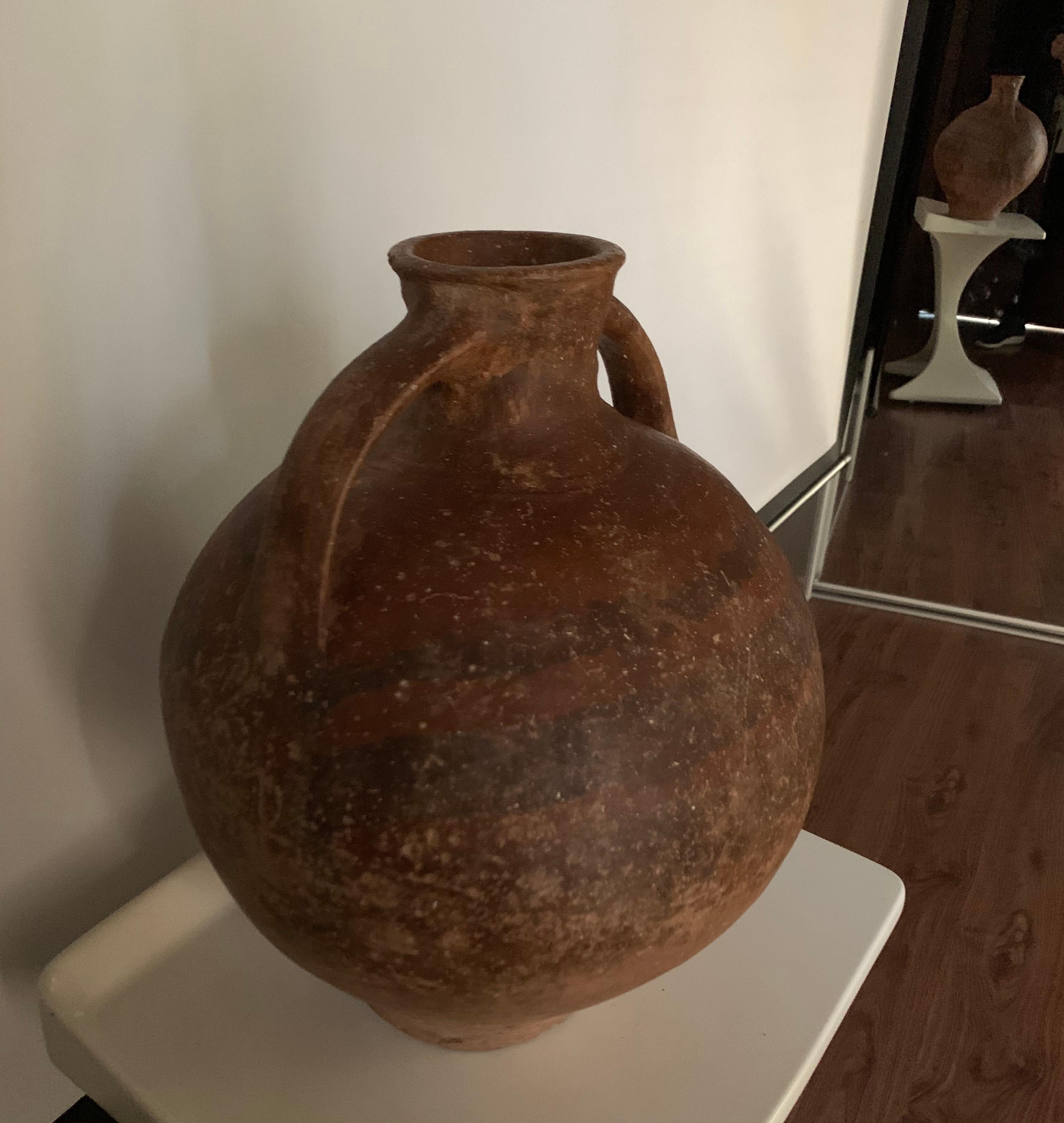 Picher „Cantaro“ aus Calanda, Spanien, Terrakotta-Vase aus dem 18. Jahrhundert (Handgeschnitzt) im Angebot