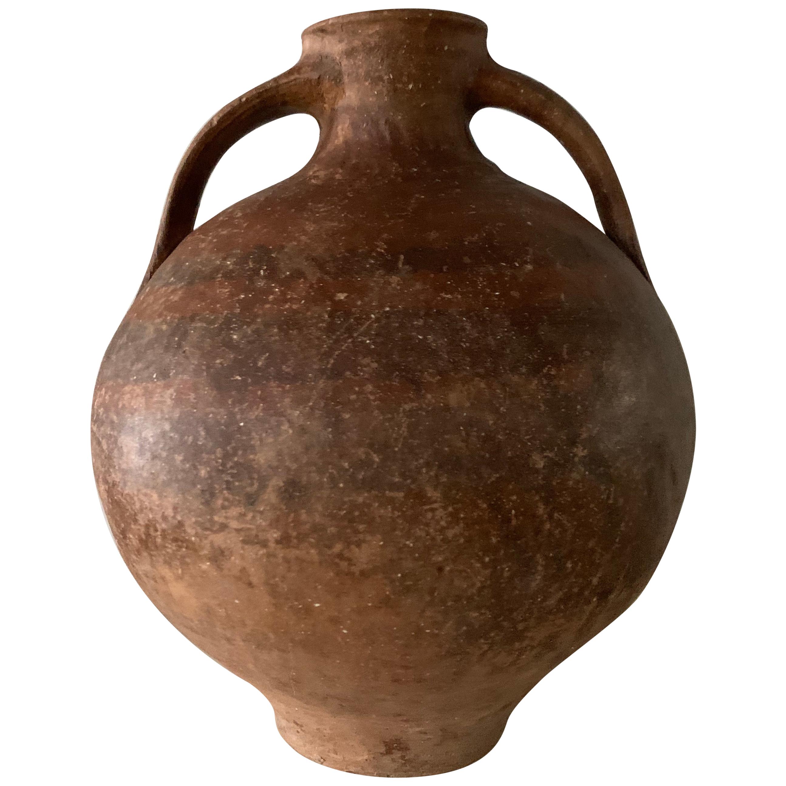18th Century Picher "Cantaro" from Calanda, Spain, Terracotta Vase