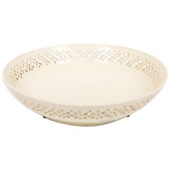 Antique 18th Century Pierced Creamware Bowl England circa 1780