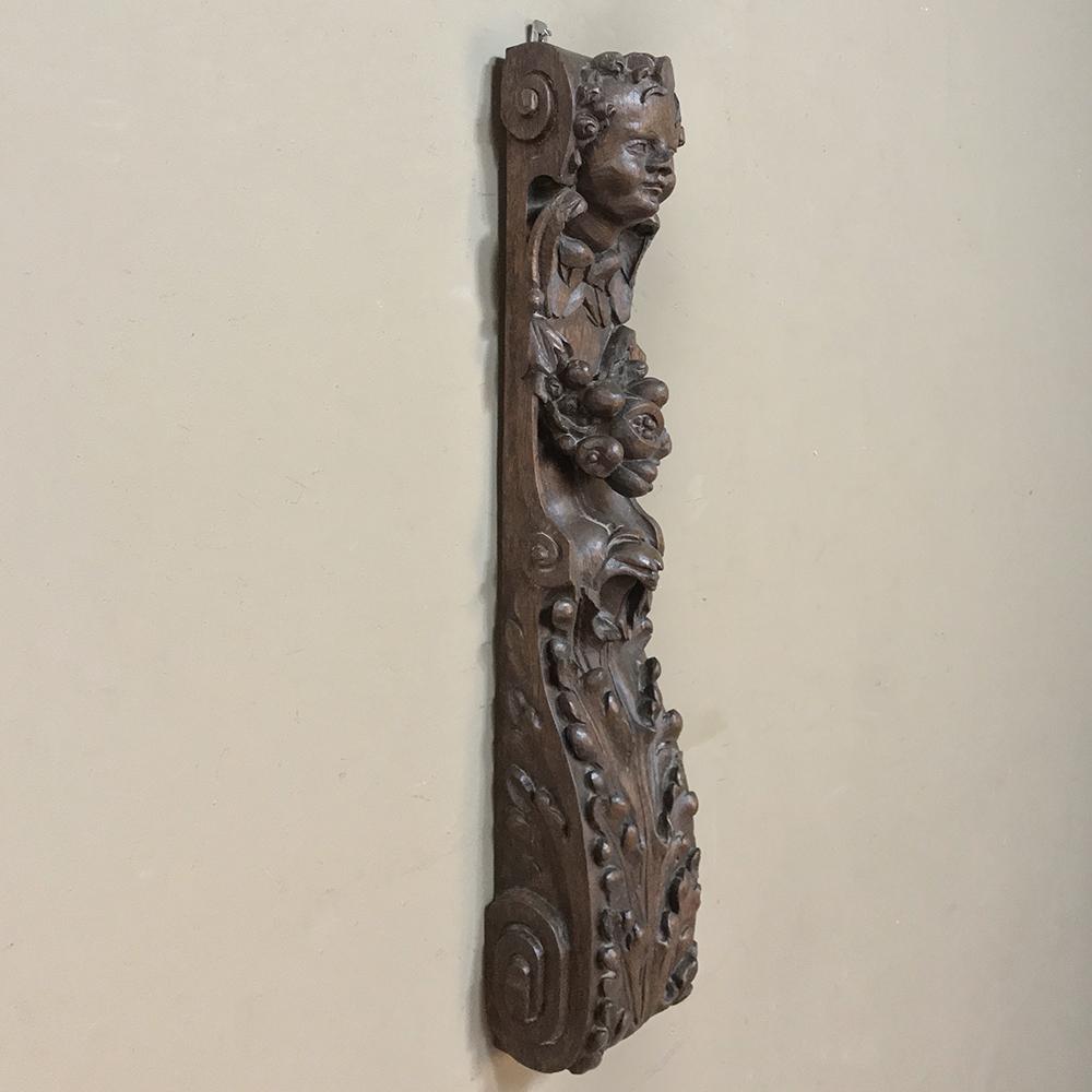 Baroque Revival 18th Century Pilaster Carving For Sale