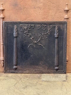 18th Century 'Pillars with Decoration' Fireback / Backsplash, France