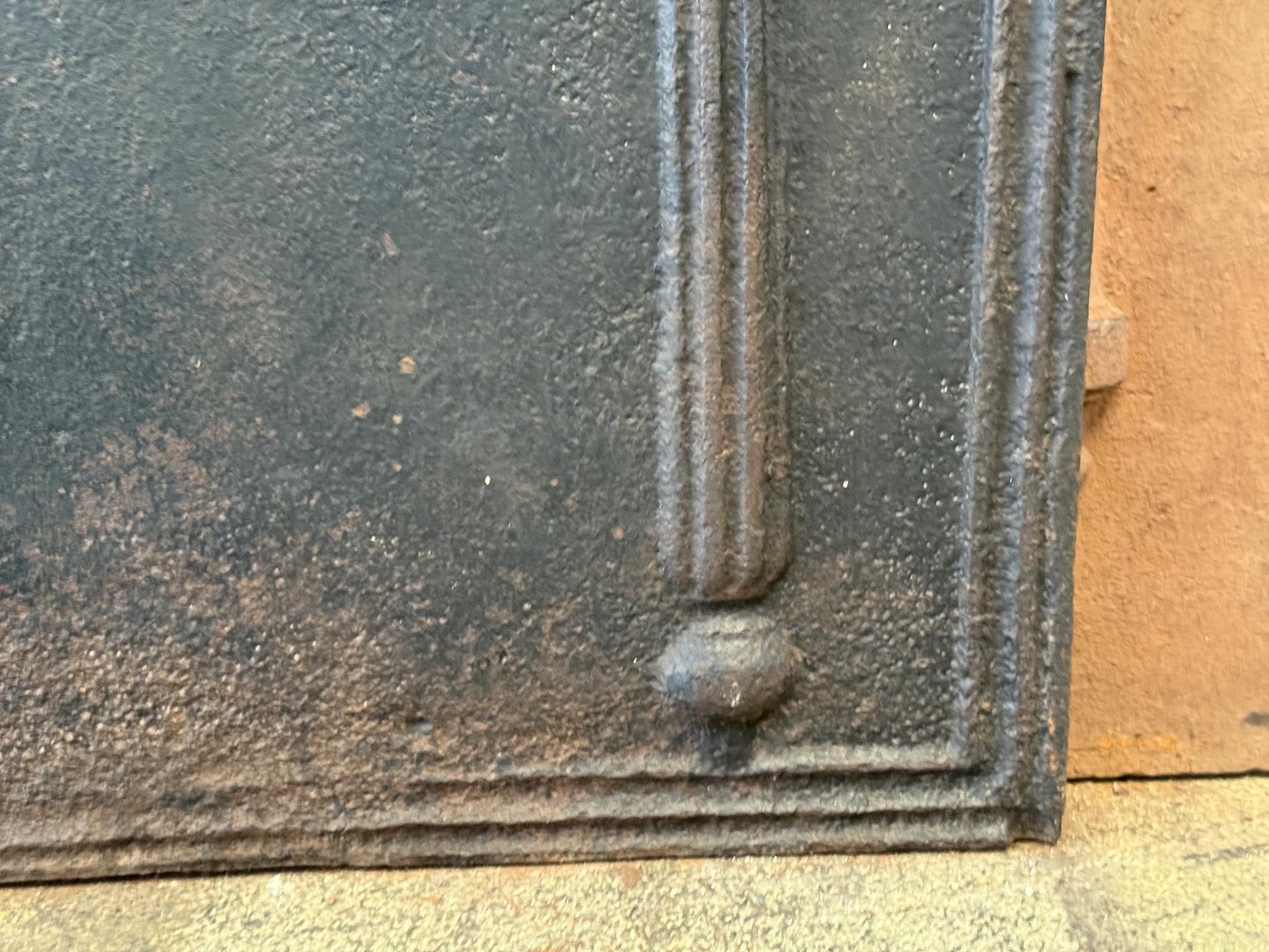 18th Century and Earlier 18th Century 'Pillars with Decoration' Fireback / Backsplash, France For Sale