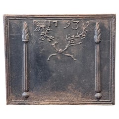 18th Century 'Pillars with Decoration' Fireback / Backsplash, France