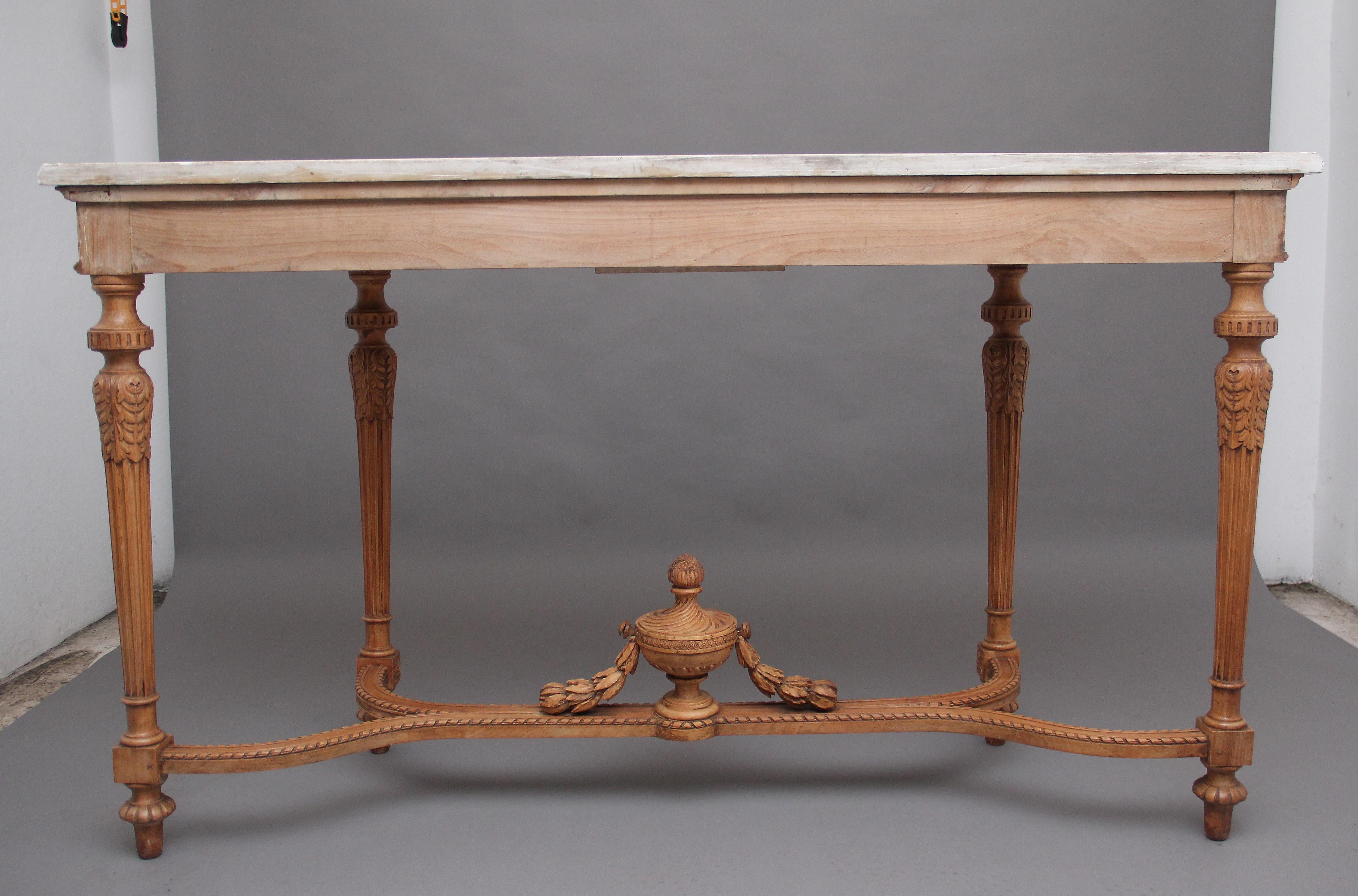 British 18th Century Pine and Marble Console Table