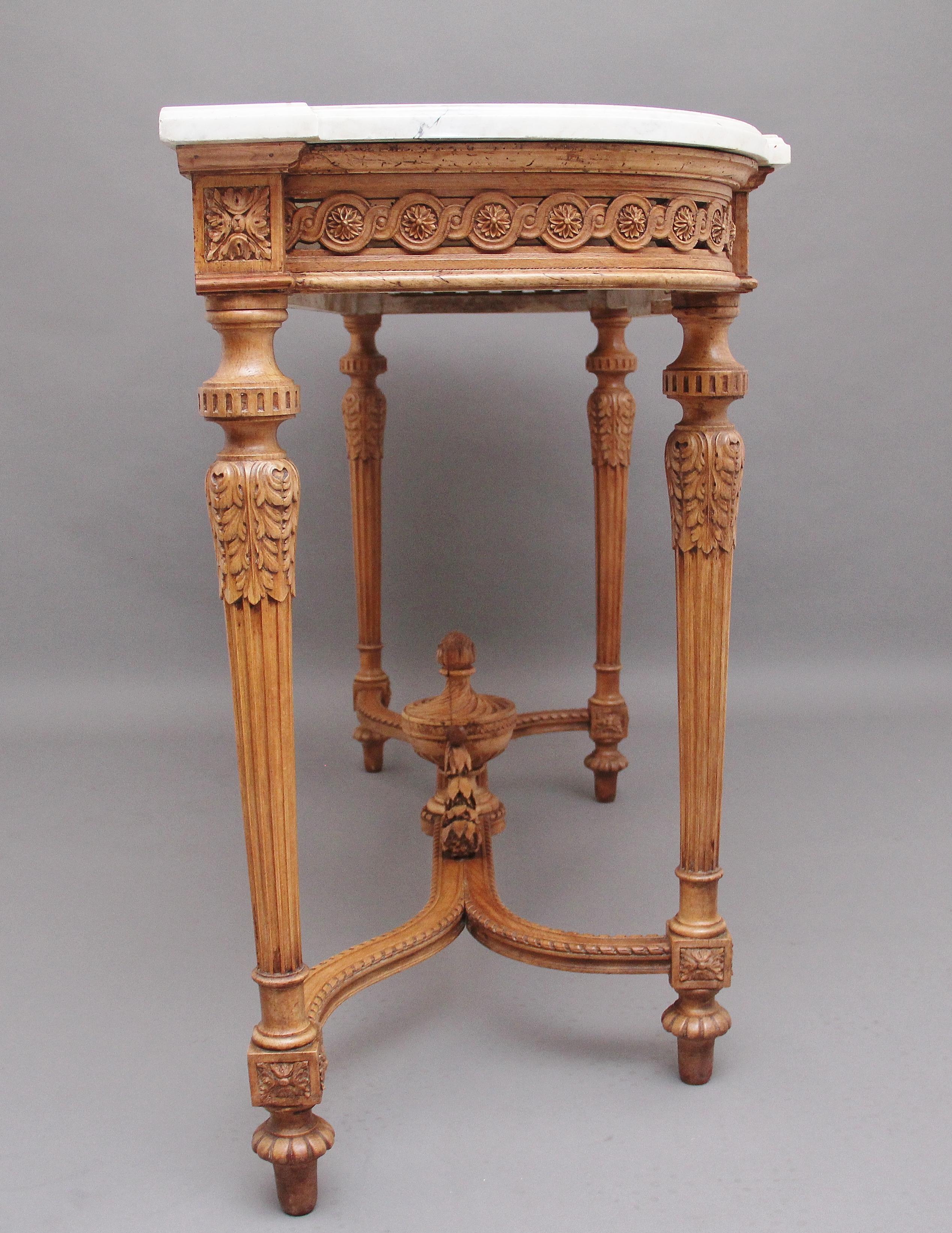18th Century Pine and Marble Console Table In Good Condition In Martlesham, GB