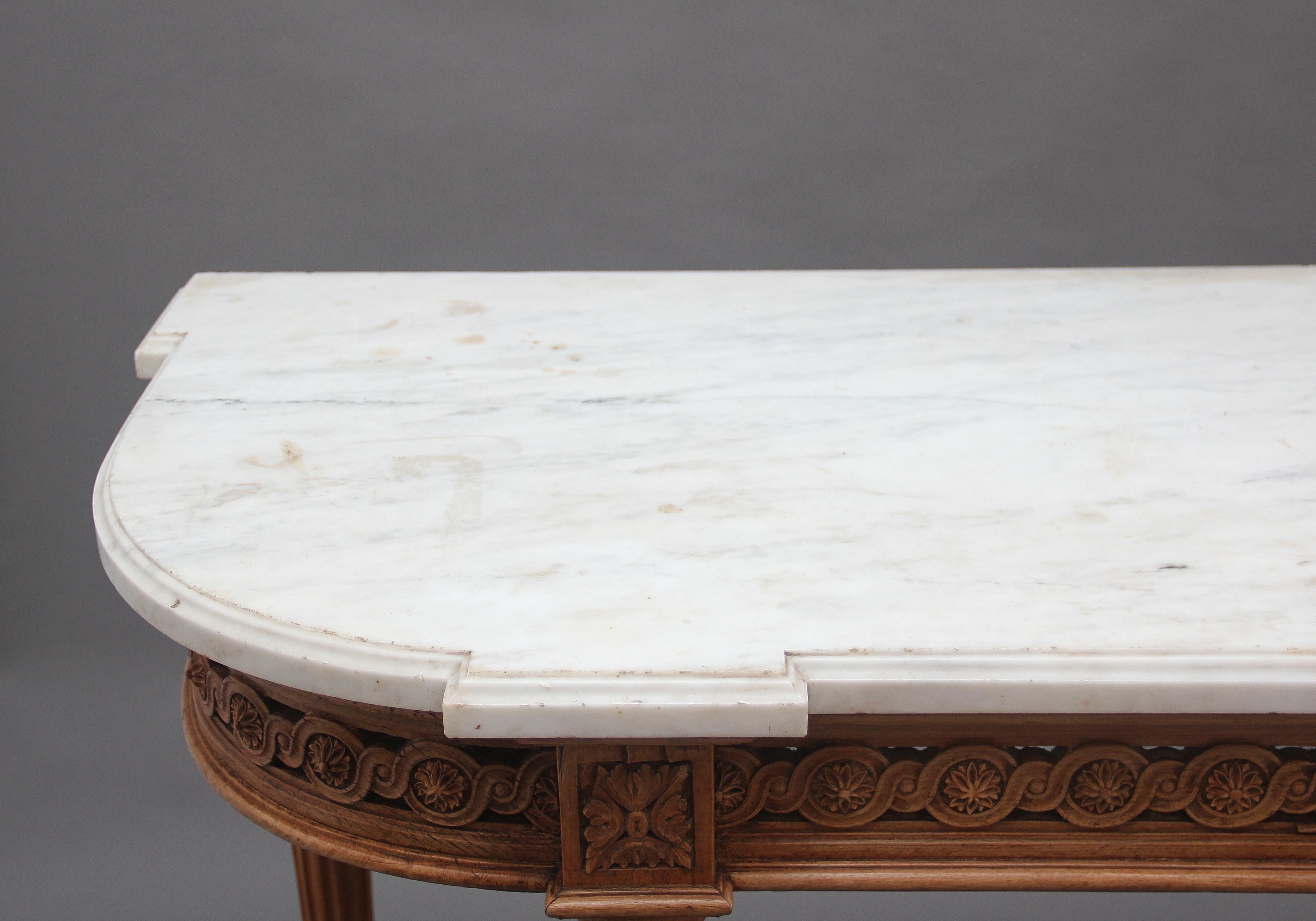 18th Century Pine and Marble Console Table 2