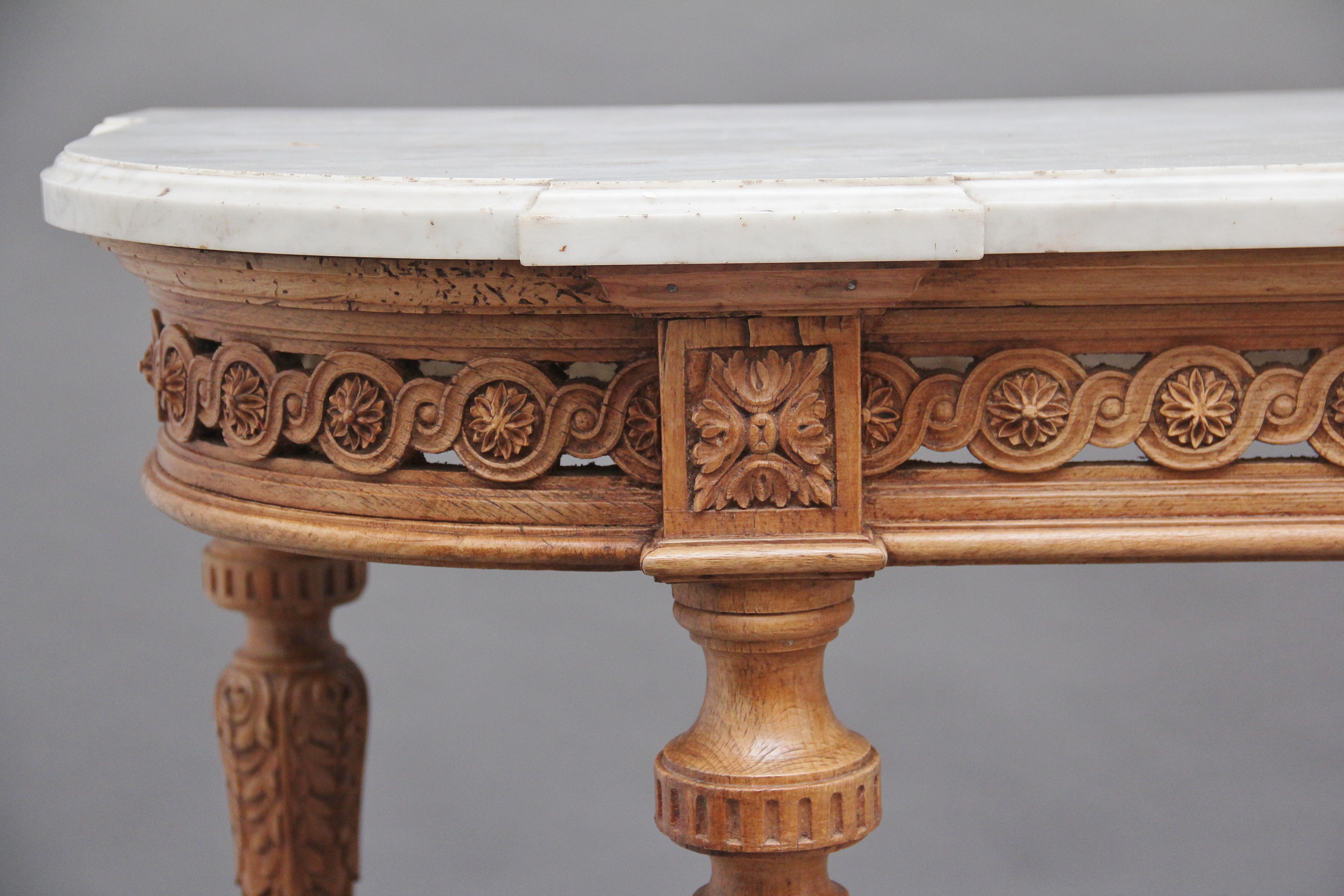 18th Century Pine and Marble Console Table 3