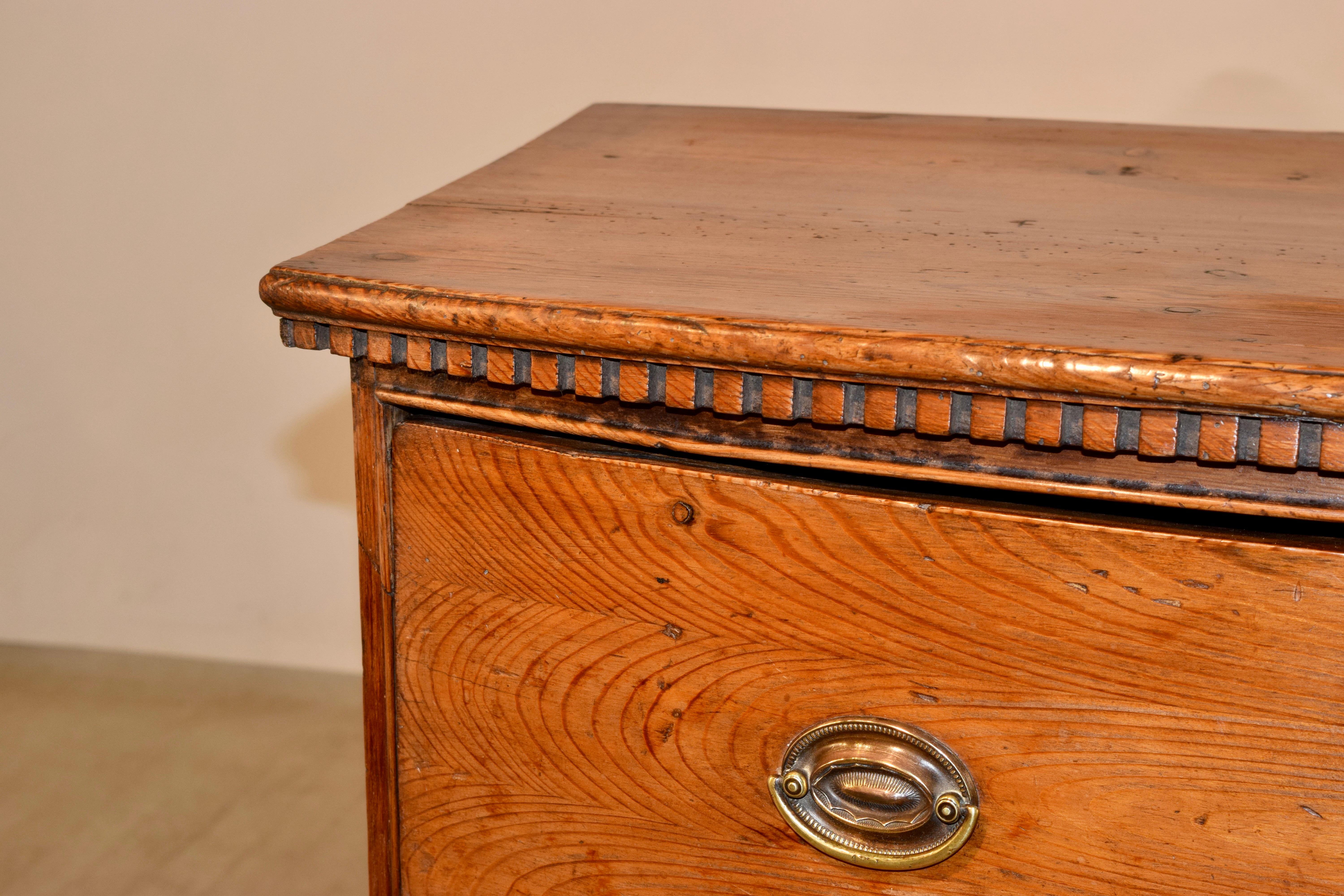 18th Century Pine Bow Front Chest 4