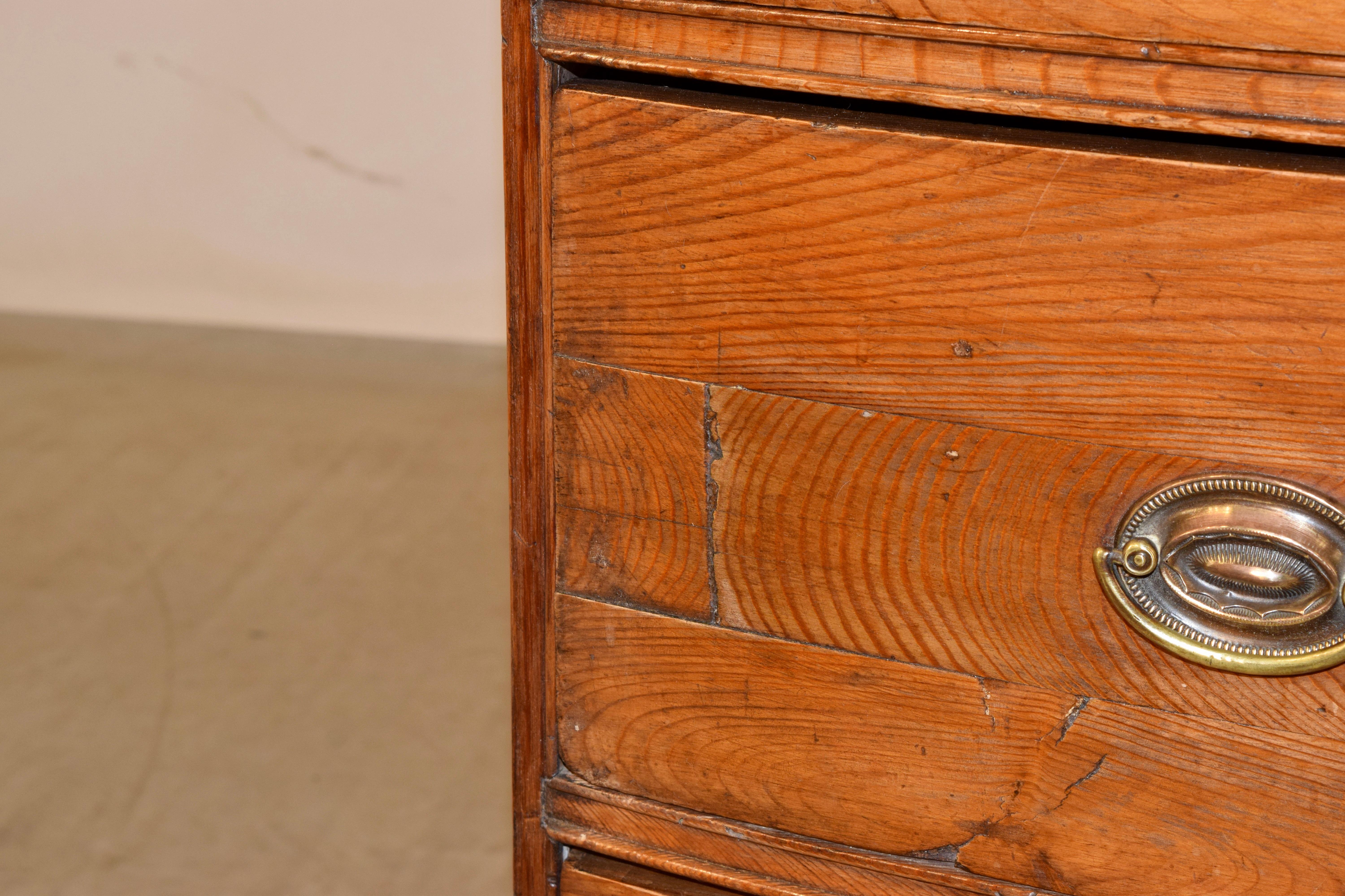18th Century Pine Bow Front Chest 1
