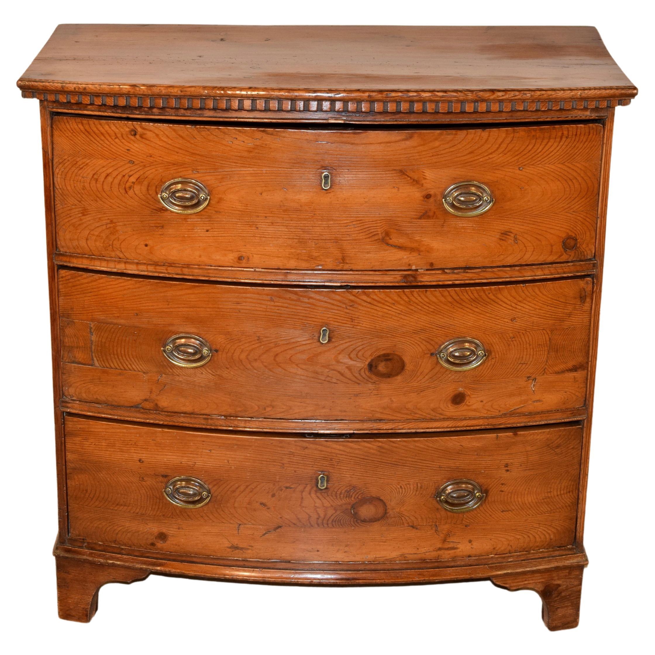 18th Century Pine Bow Front Chest