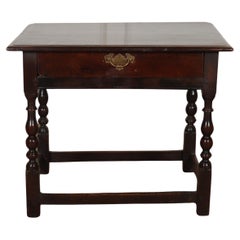 18th Century Polished Oak Lamp Table