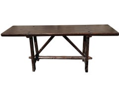 Tavolo consolle in noce lucidato del XVIII secolo, Italia