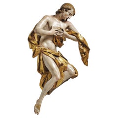 18th century Polychrome and Giltwood Angel from the ambit of Franz Ignaz Gunther