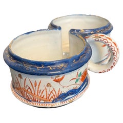 18th Century Polychrome Delft Oil and Vinegar Stand