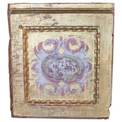 Antique 18th Century Polychrome Wood Finish with Gold
