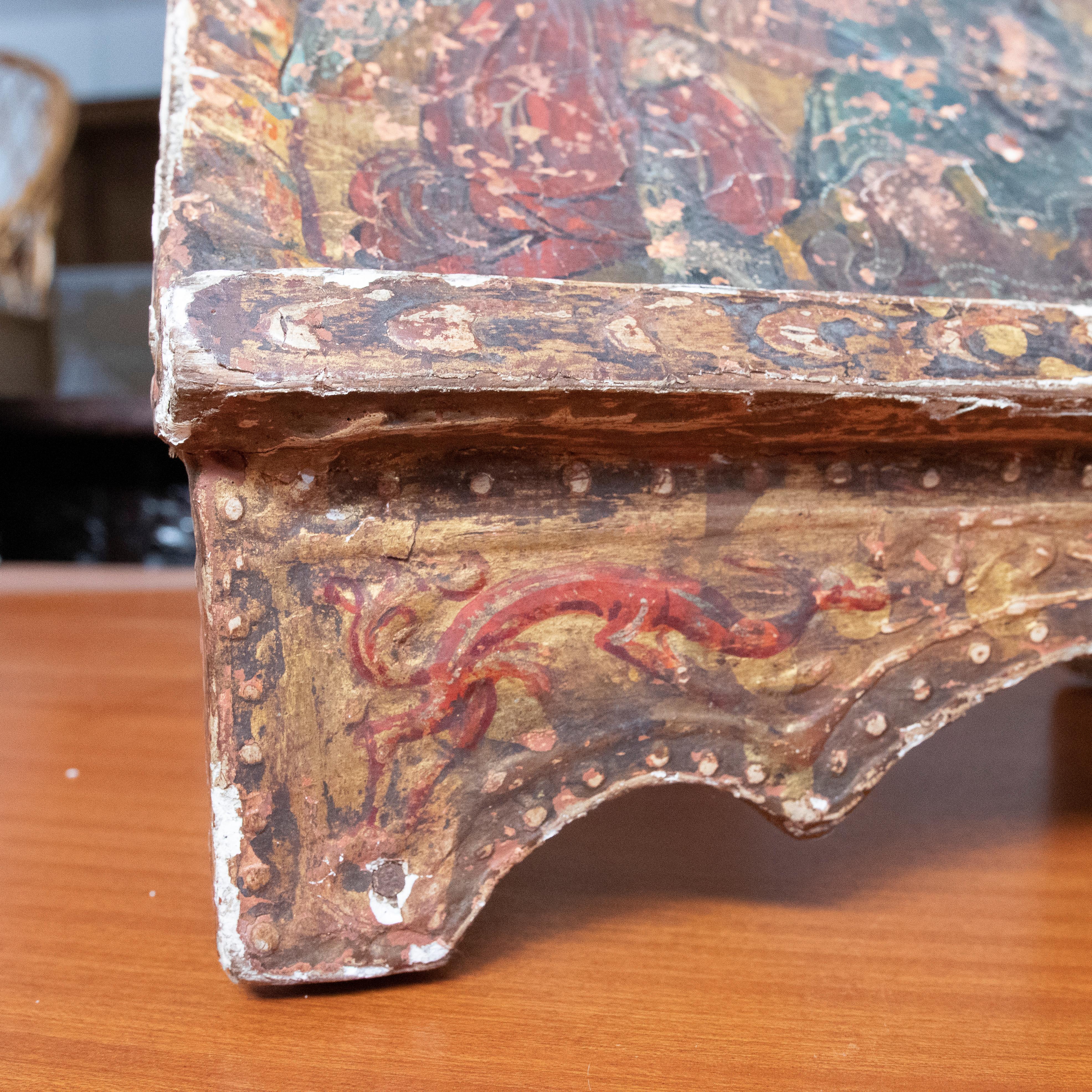 18th Century Polychrome Wooden Bookrest For Sale 5