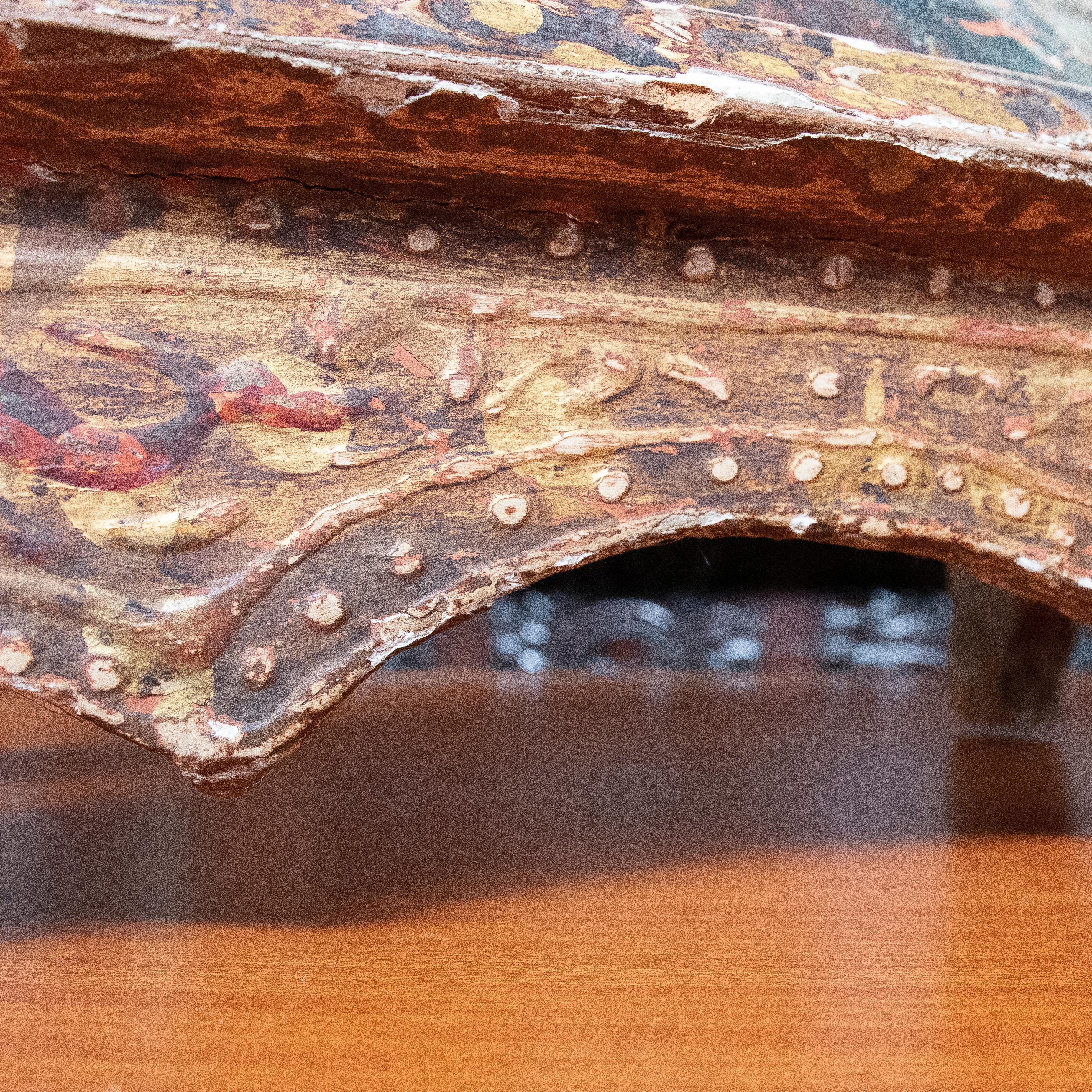 18th Century Polychrome Wooden Bookrest For Sale 6