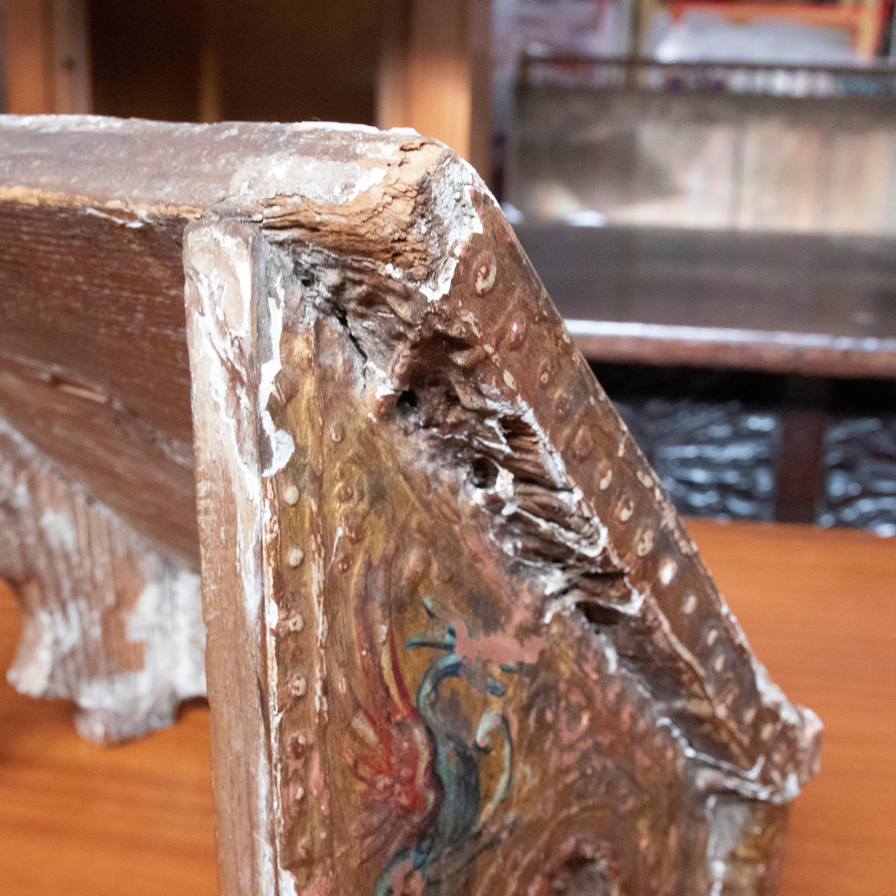 18th Century Polychrome Wooden Bookrest For Sale 13