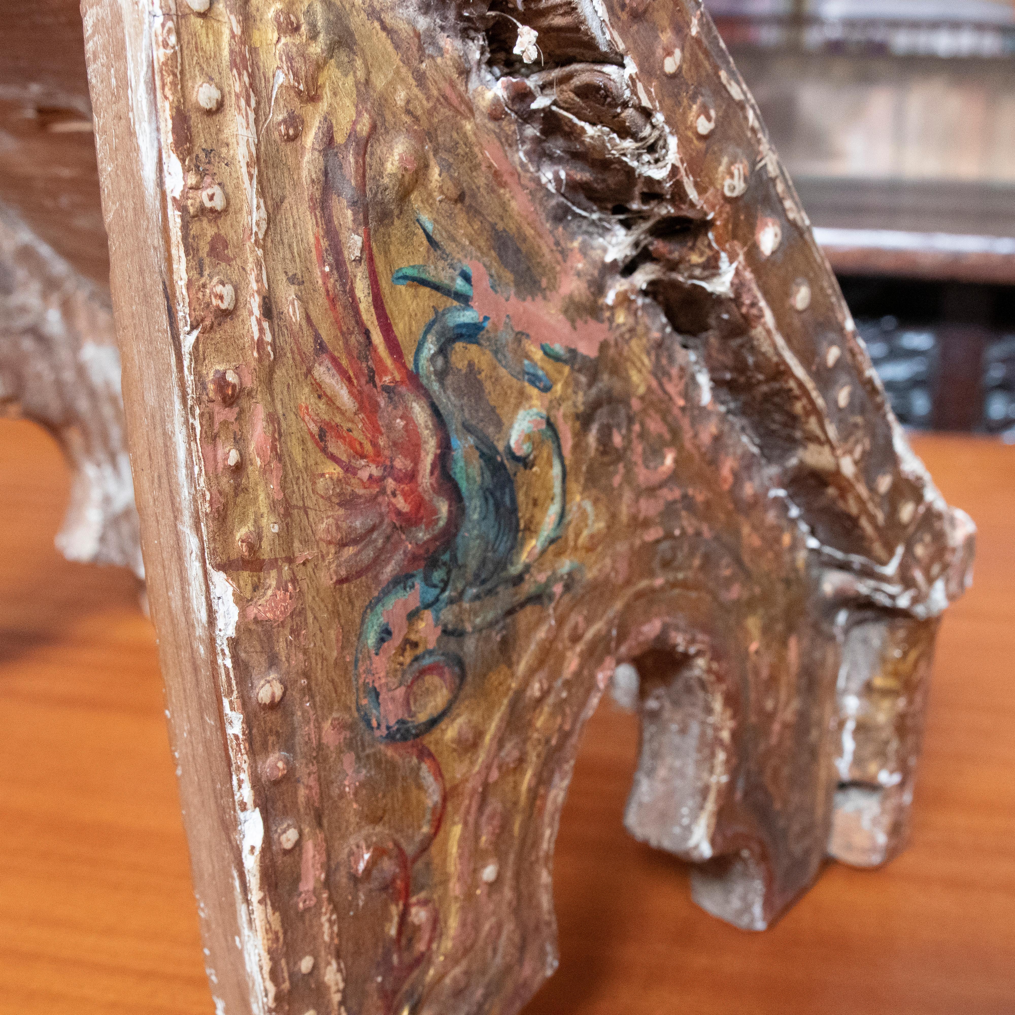 18th Century Polychrome Wooden Bookrest For Sale 14