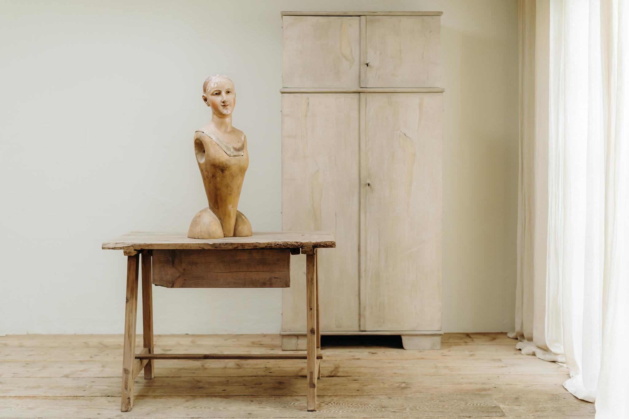 figura de santos de madera de pino policromada del siglo xviii/maniquí de procesión/capipote Italiano en venta