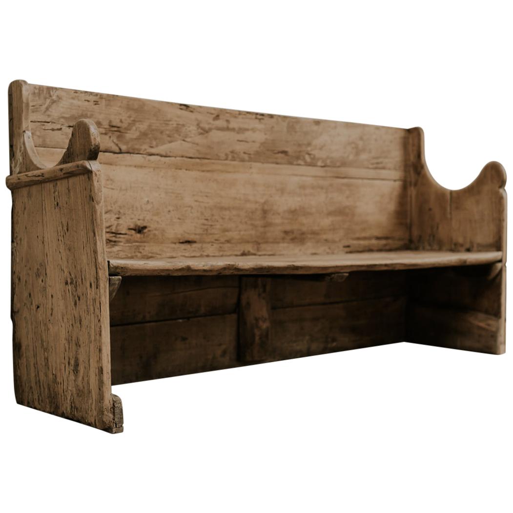 18th Century Poplarwood Spanish Bench