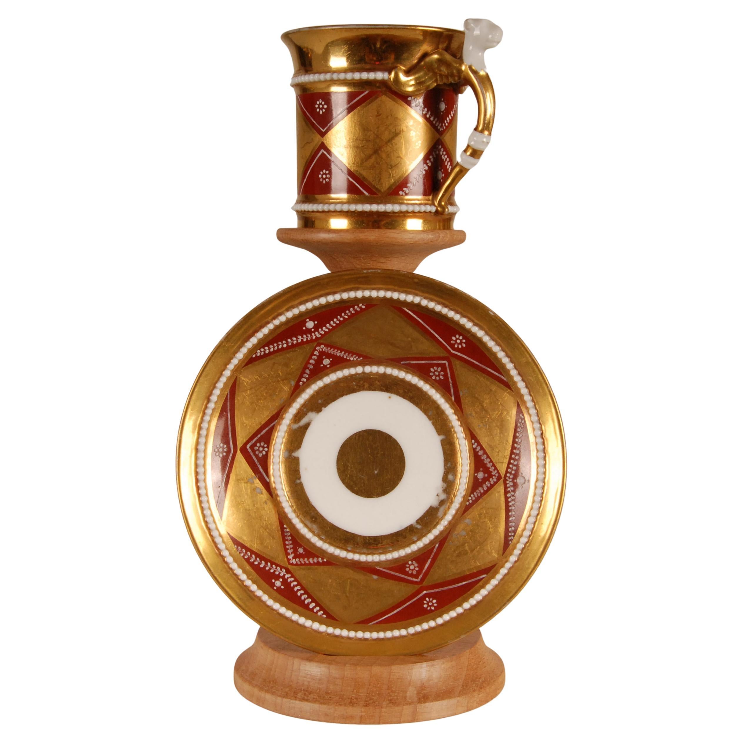 18. Jahrhundert Porzellan Kabinett Tasse und Untertasse Empire Directoire Französisch Porzellan