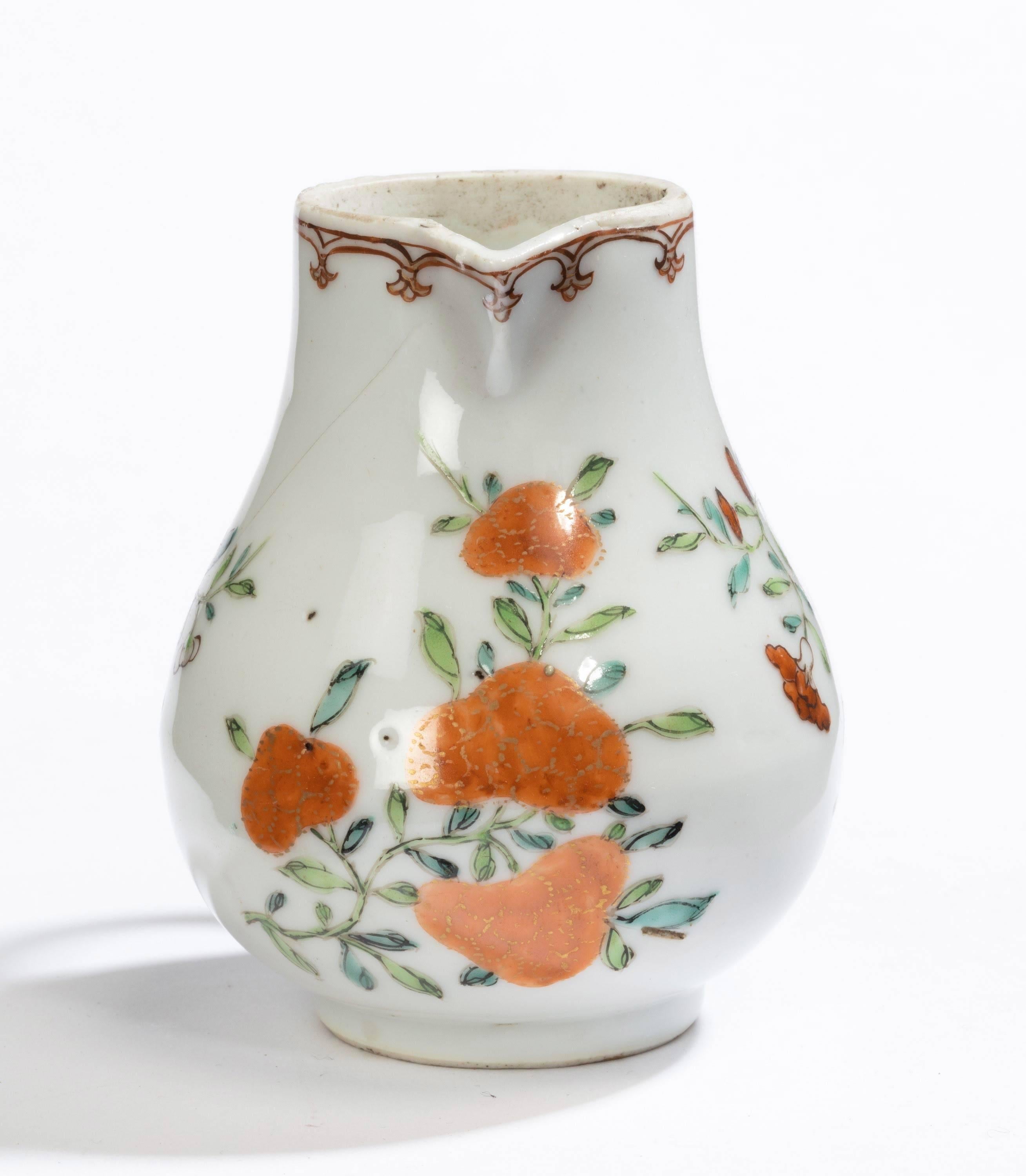 A late 18th century, porcelain sparrow beak jug. Overall, in mint condition.