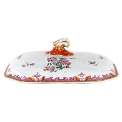 18th Century Porcelain Tureen Lid by Portuguese India Company