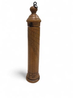 18th Century Portable Shepherd’s Column Sundial in Carved Wood