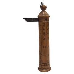 18th Century Portable Shepherd’s Column Sundial in Carved Wood
