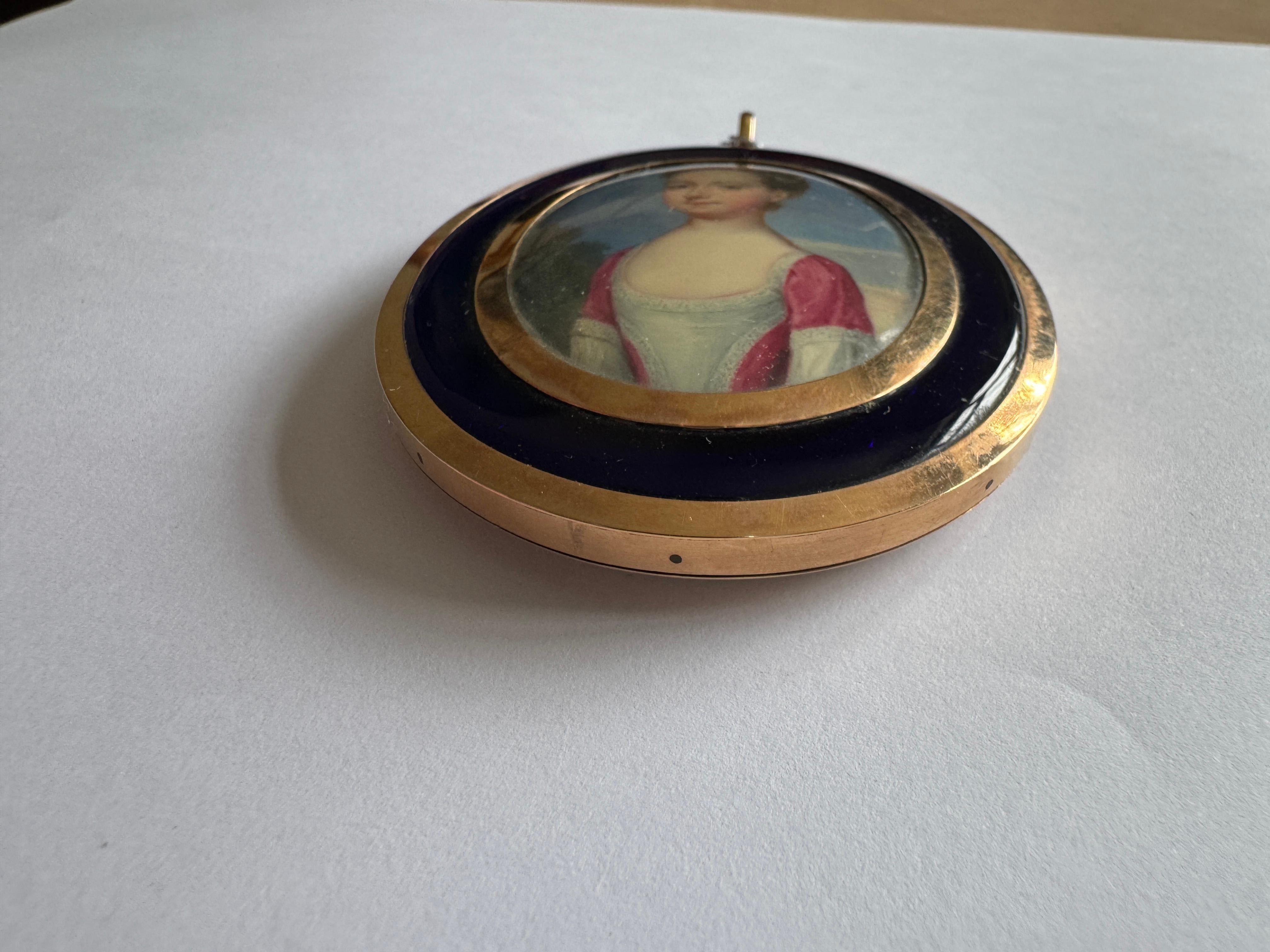 Mid-18th Century 18th Century Portrait Miniature Attributed to Christian Friedrich Zincke For Sale