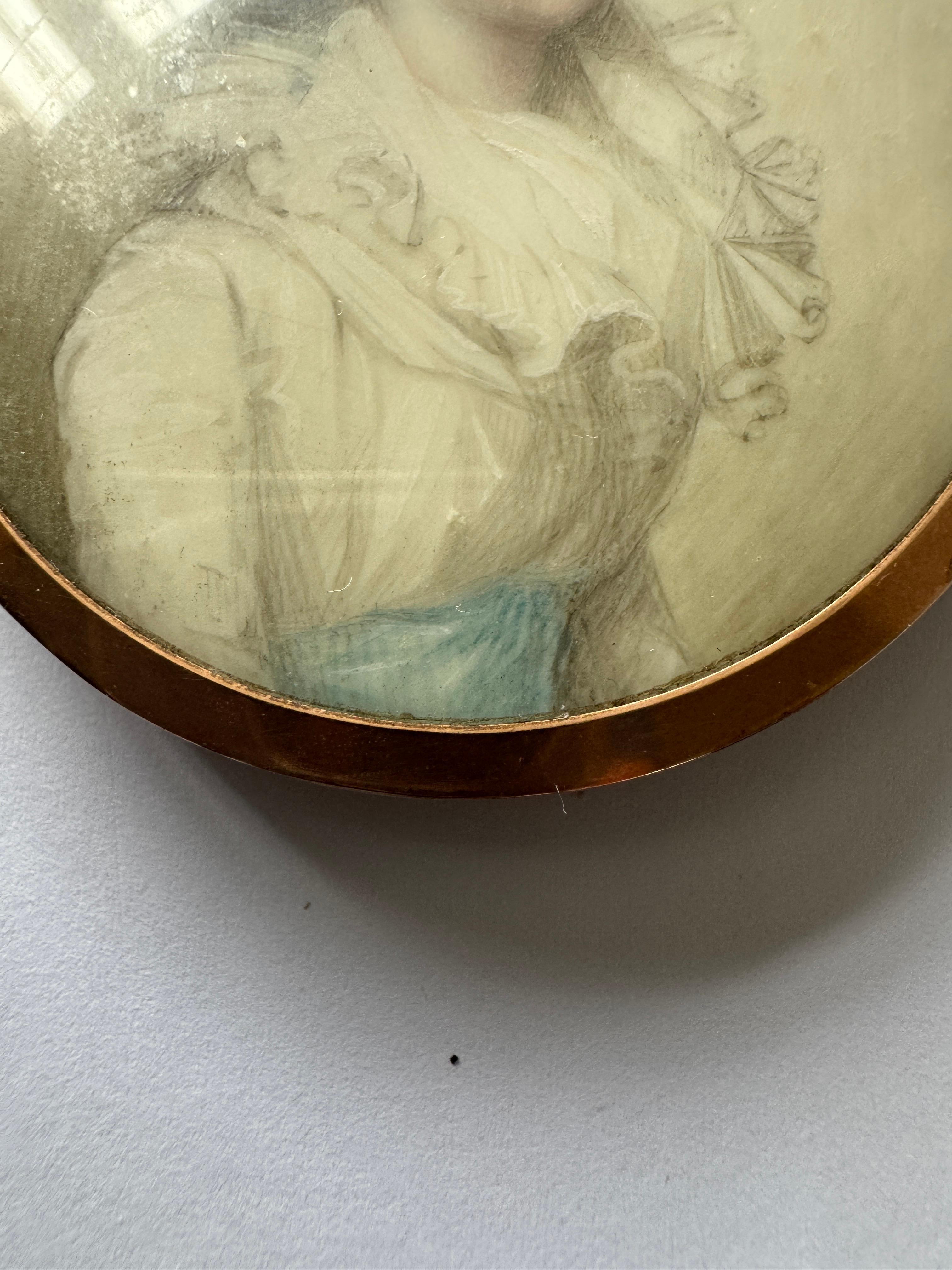 English 18th Century Portrait Miniature Attributed to George Engleheart (1750 -1829) For Sale