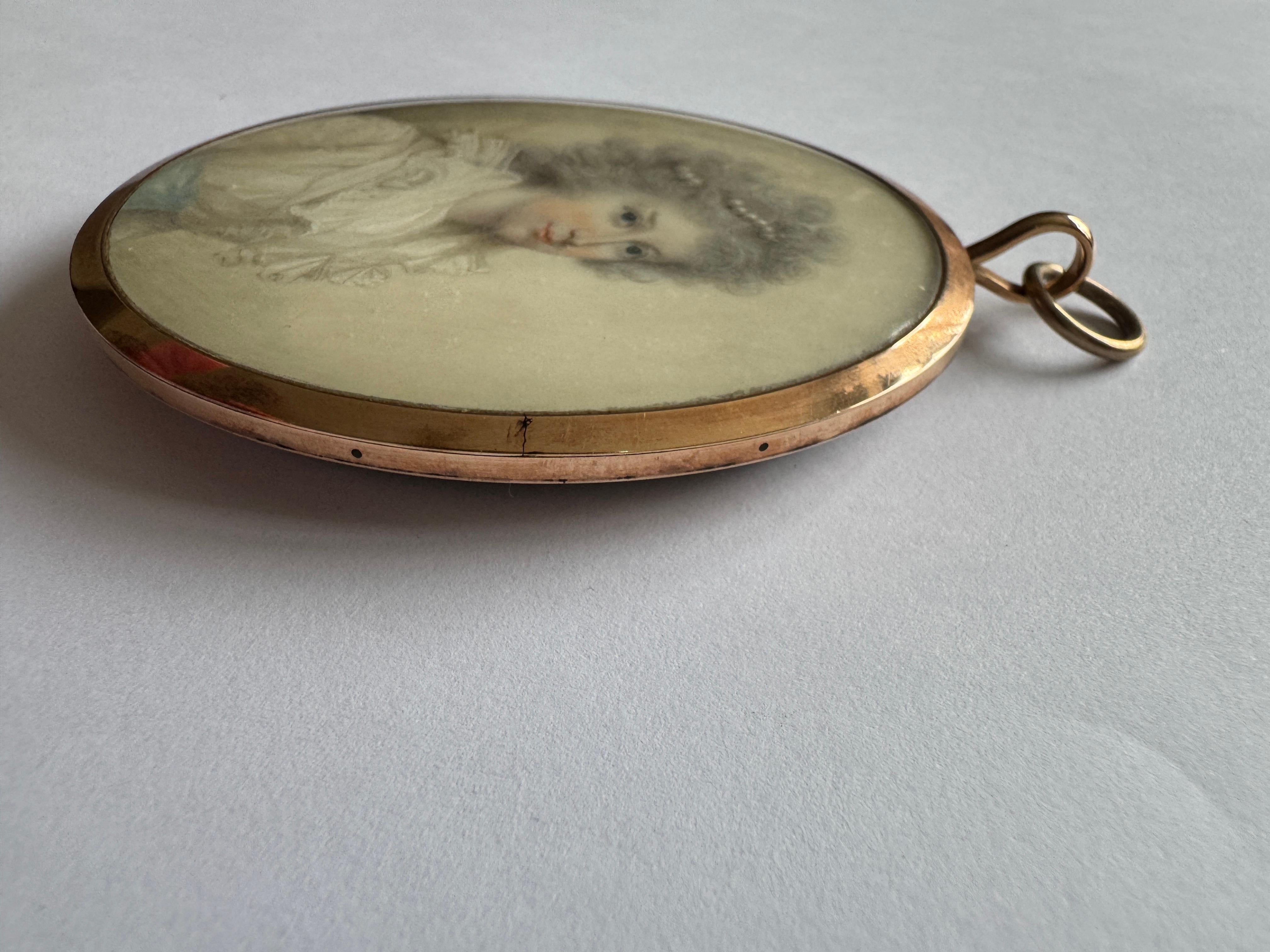 18th Century Portrait Miniature Attributed to George Engleheart (1750 -1829) In Good Condition For Sale In Basildon, GB