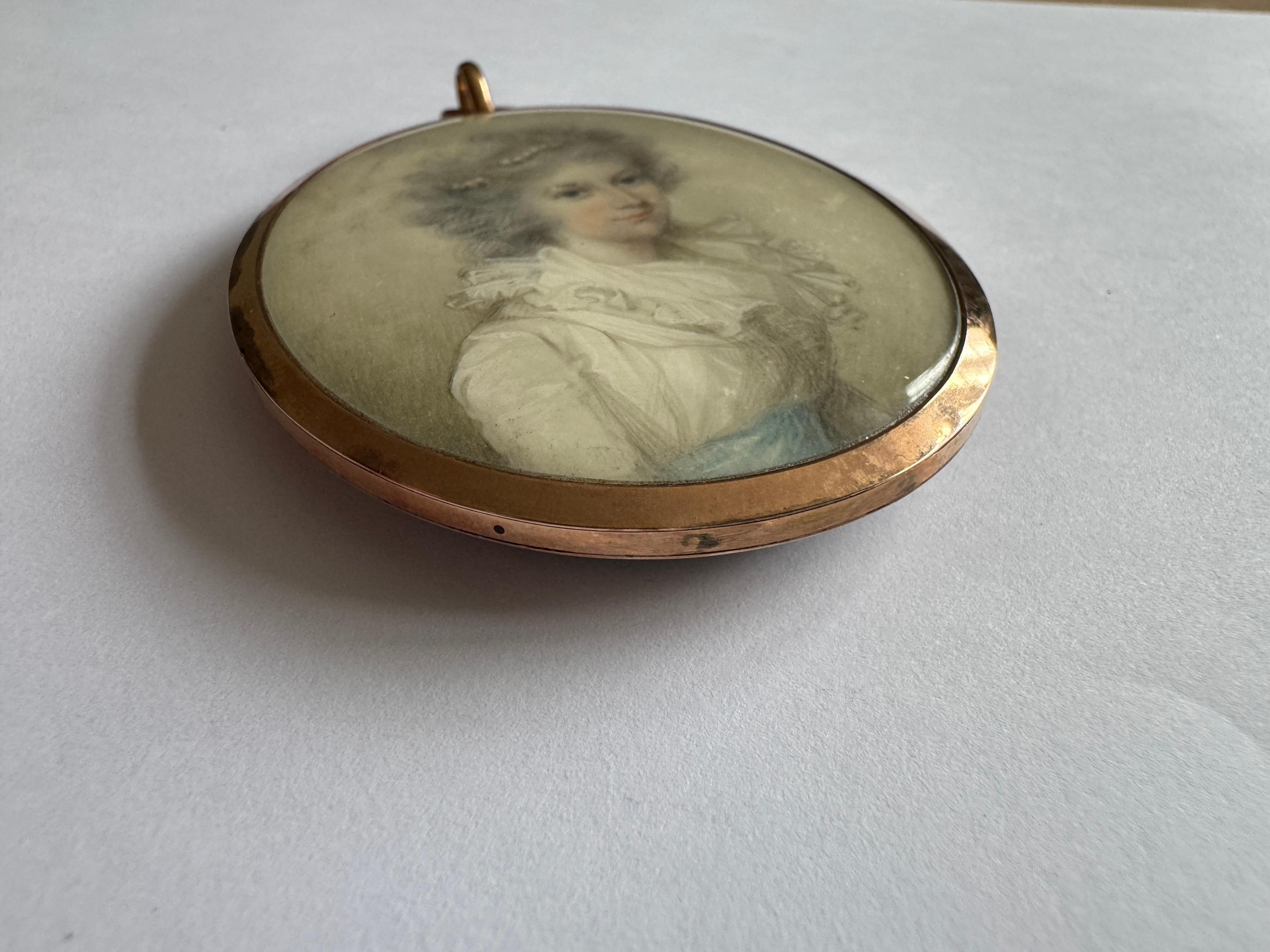 Late 18th Century 18th Century Portrait Miniature Attributed to George Engleheart (1750 -1829) For Sale
