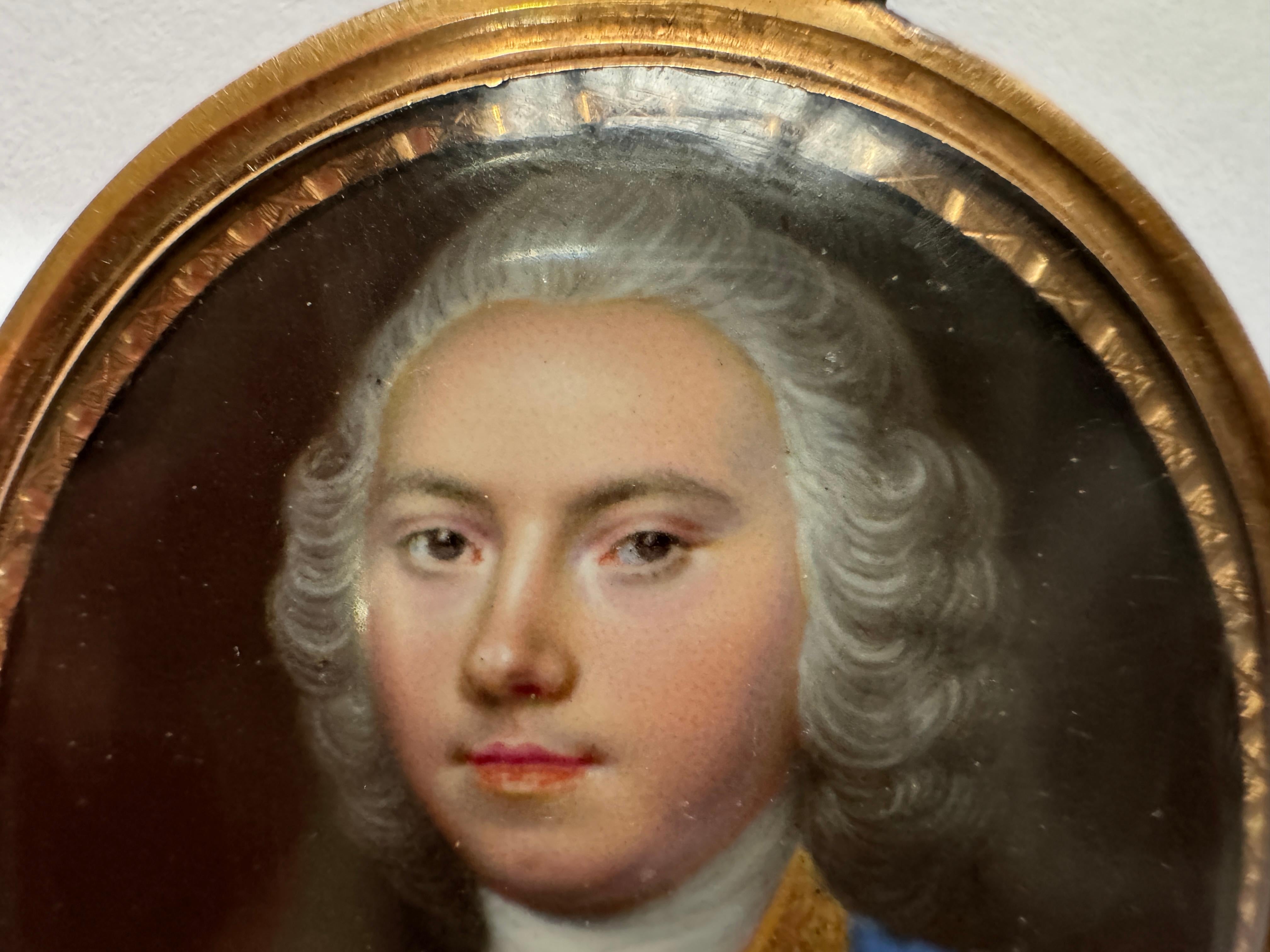 Rococo 18th Century Portrait Miniature Attributed to Jean Etienne Liotard (1702 -1789) For Sale