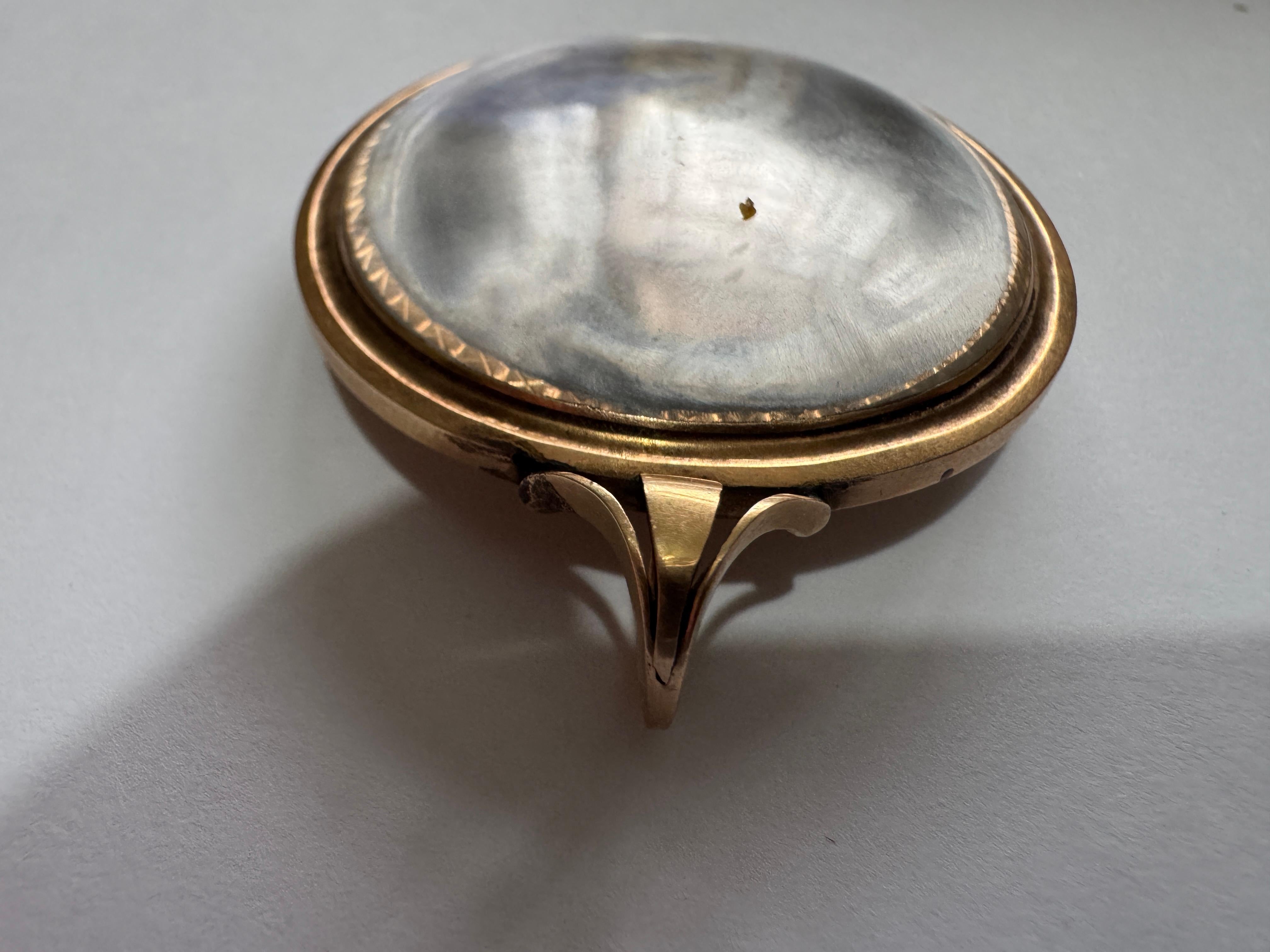 Gold 18th Century Portrait Miniature Attributed to Jean Etienne Liotard (1702 -1789) For Sale