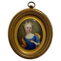 18th Century Portrait Miniature of a Child