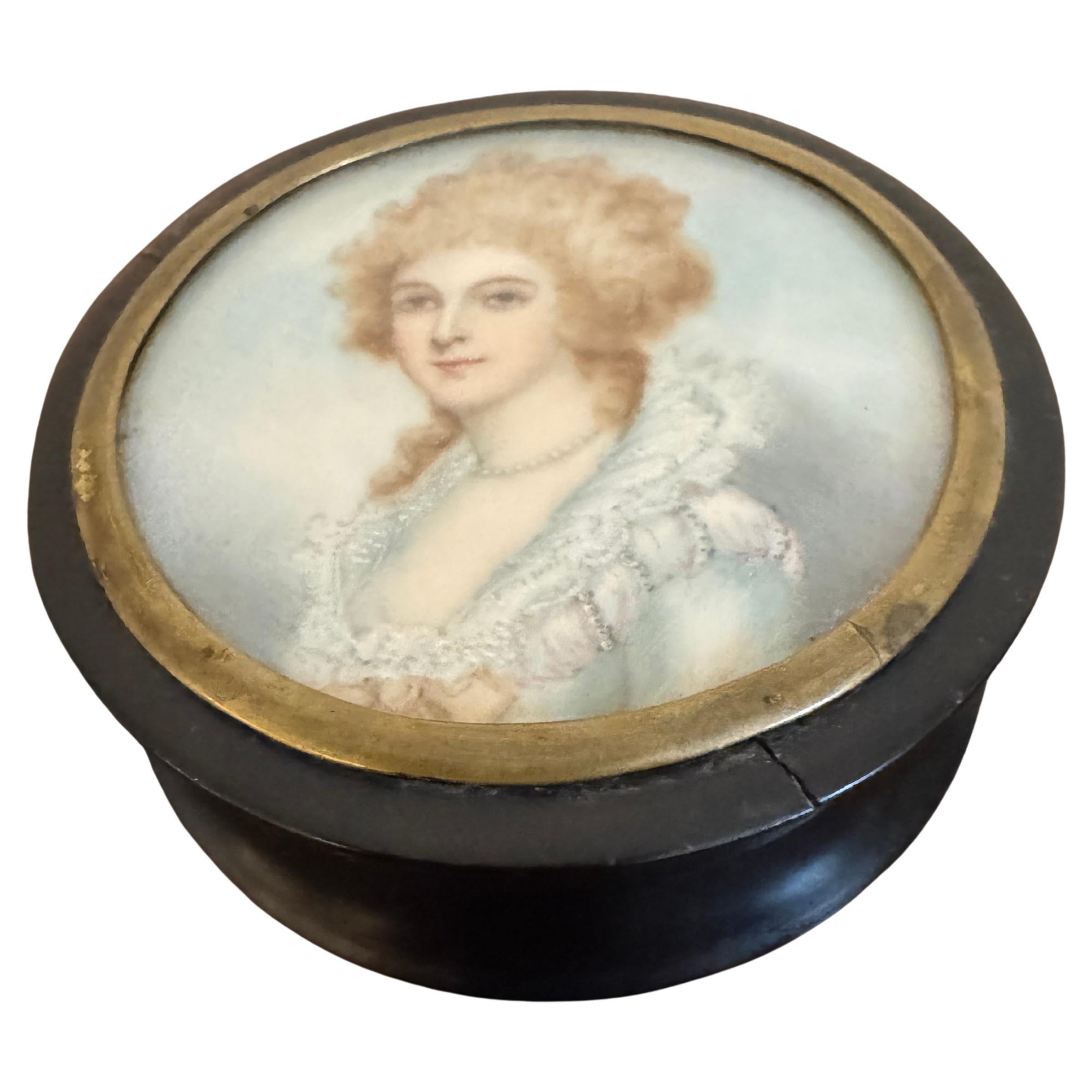 Porträtminiatur aus dem 18. Jahrhundert - Stil von Richard Cosway (1742 -1821)